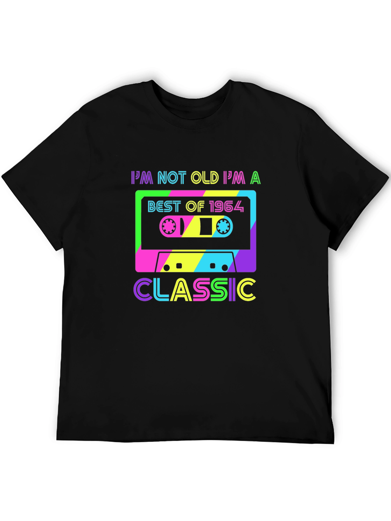 Black I'm Not Old I'm A Classic 1964 Retro T-Shirt view 5