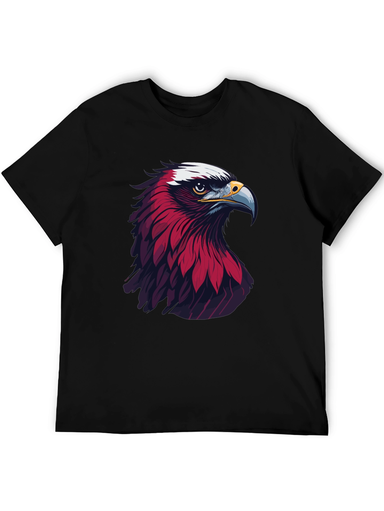 Black Eagle Graphic Print Black T-Shirt view 5