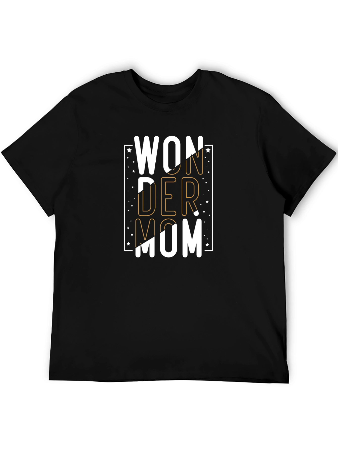 Black Wonder Mom Black Graphic T-Shirt view 5