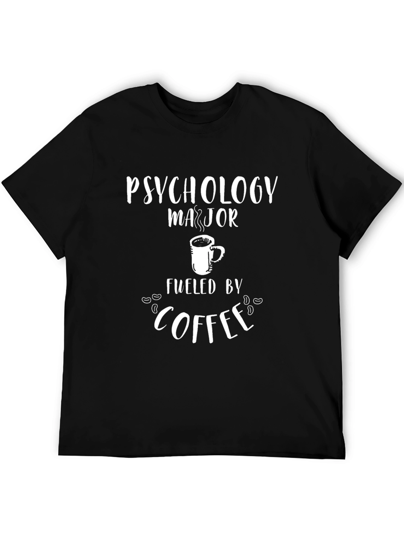 Black Psychology Major Coffee T-Shirt view 5