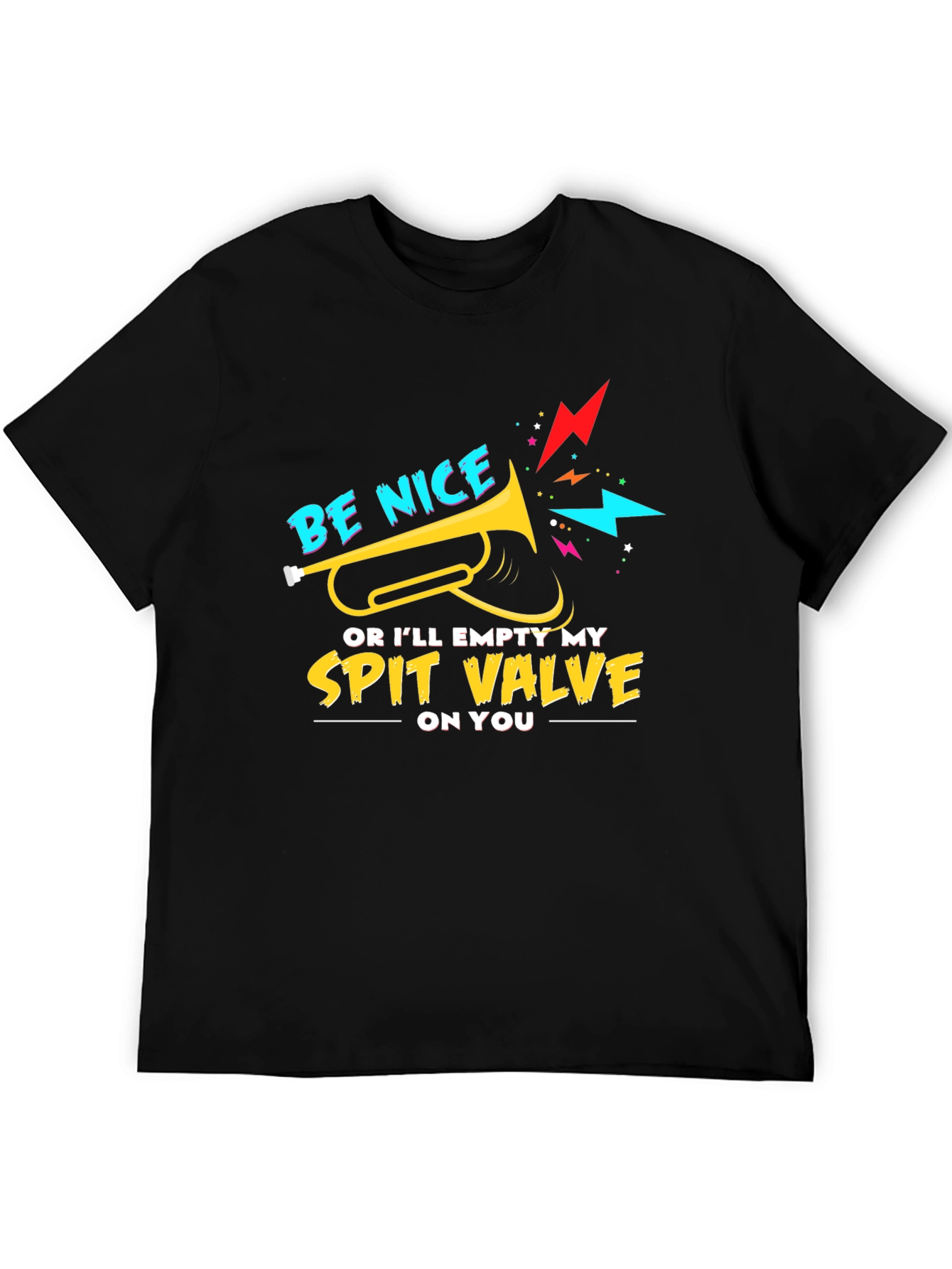 Black Be Nice Spit Valve Graphic Tee view 5