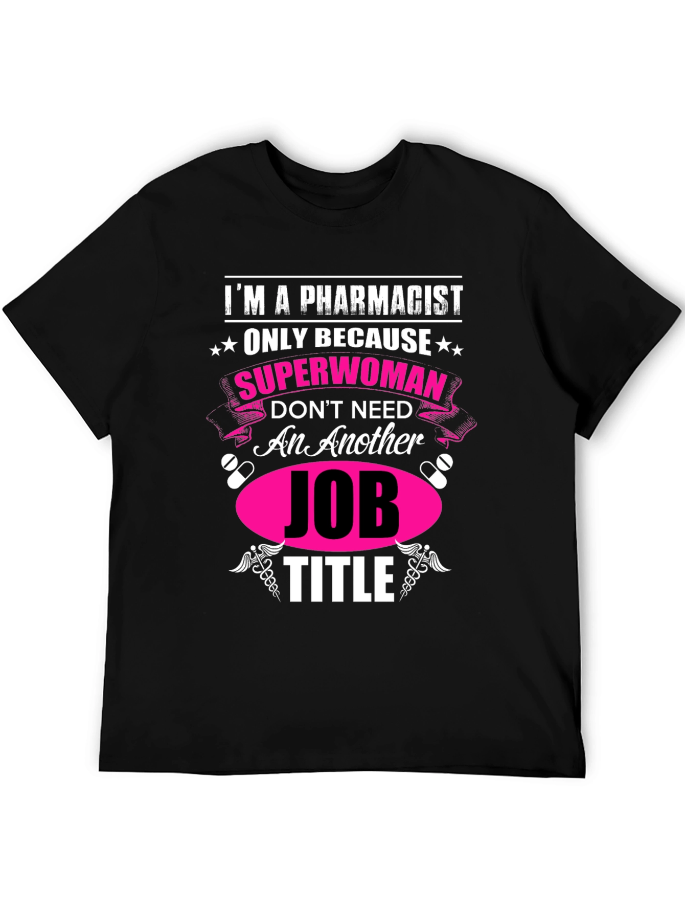 Black Pharmacist Superwoman Novelty Graphic Tee view 5