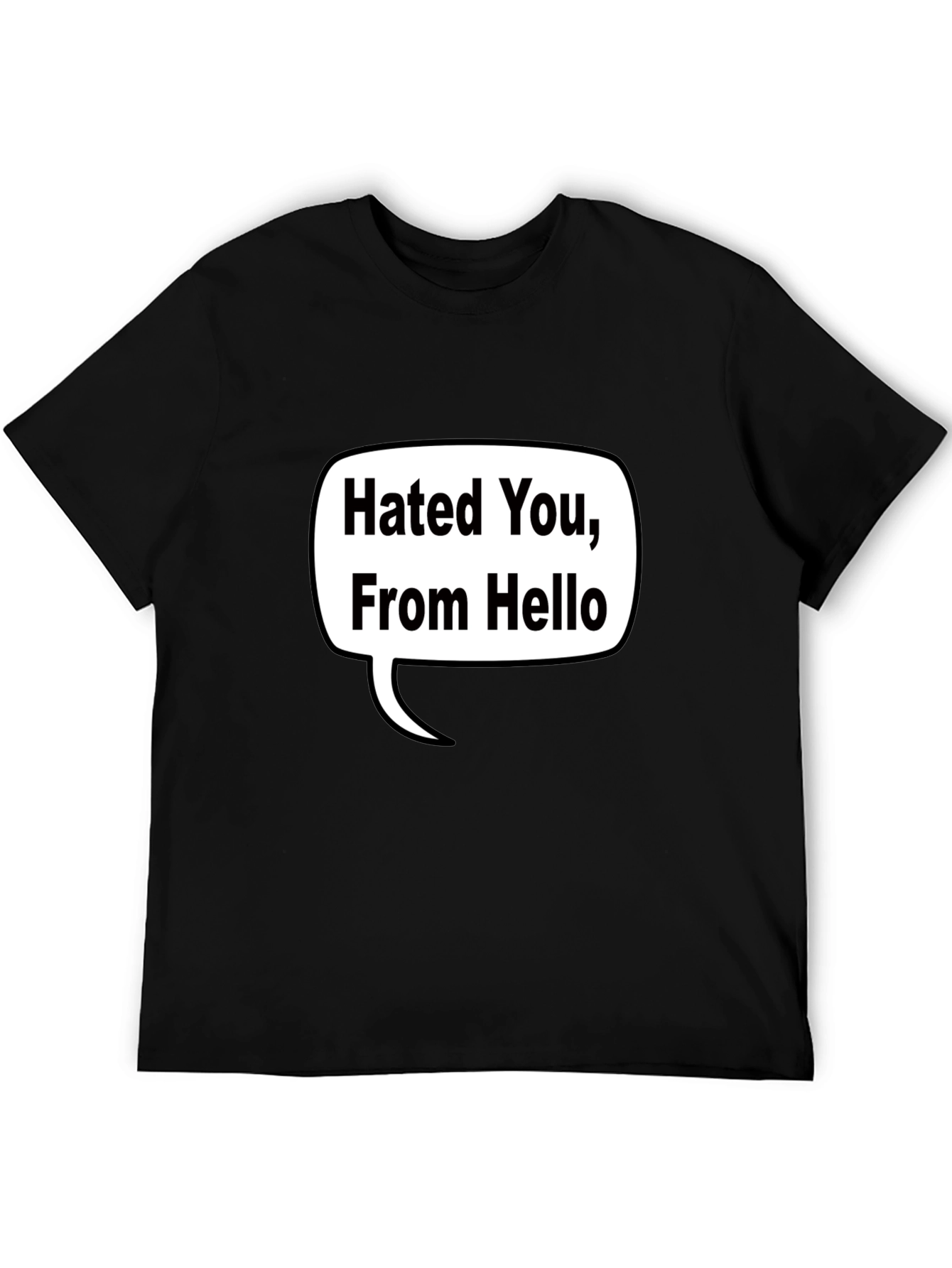 Black Hated You, From Hello T-Shirt - Black view 5