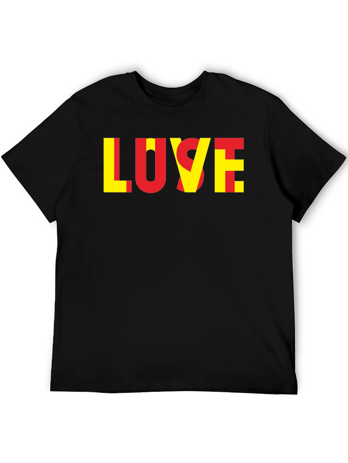 Black LOVE Graphic Tee - Black Casual T-Shirt view 5