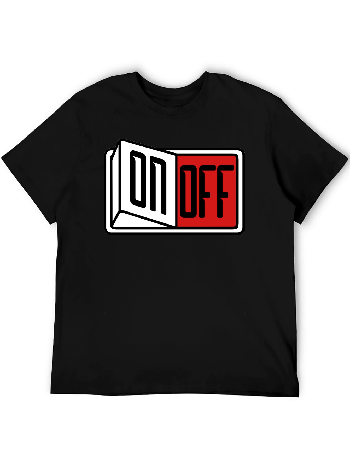 Black On Off Graphic T-Shirt view 5