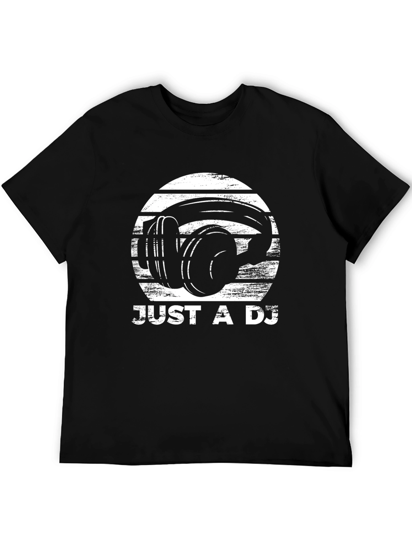 Black Just A DJ T-Shirt - Black Graphic Tee view 5