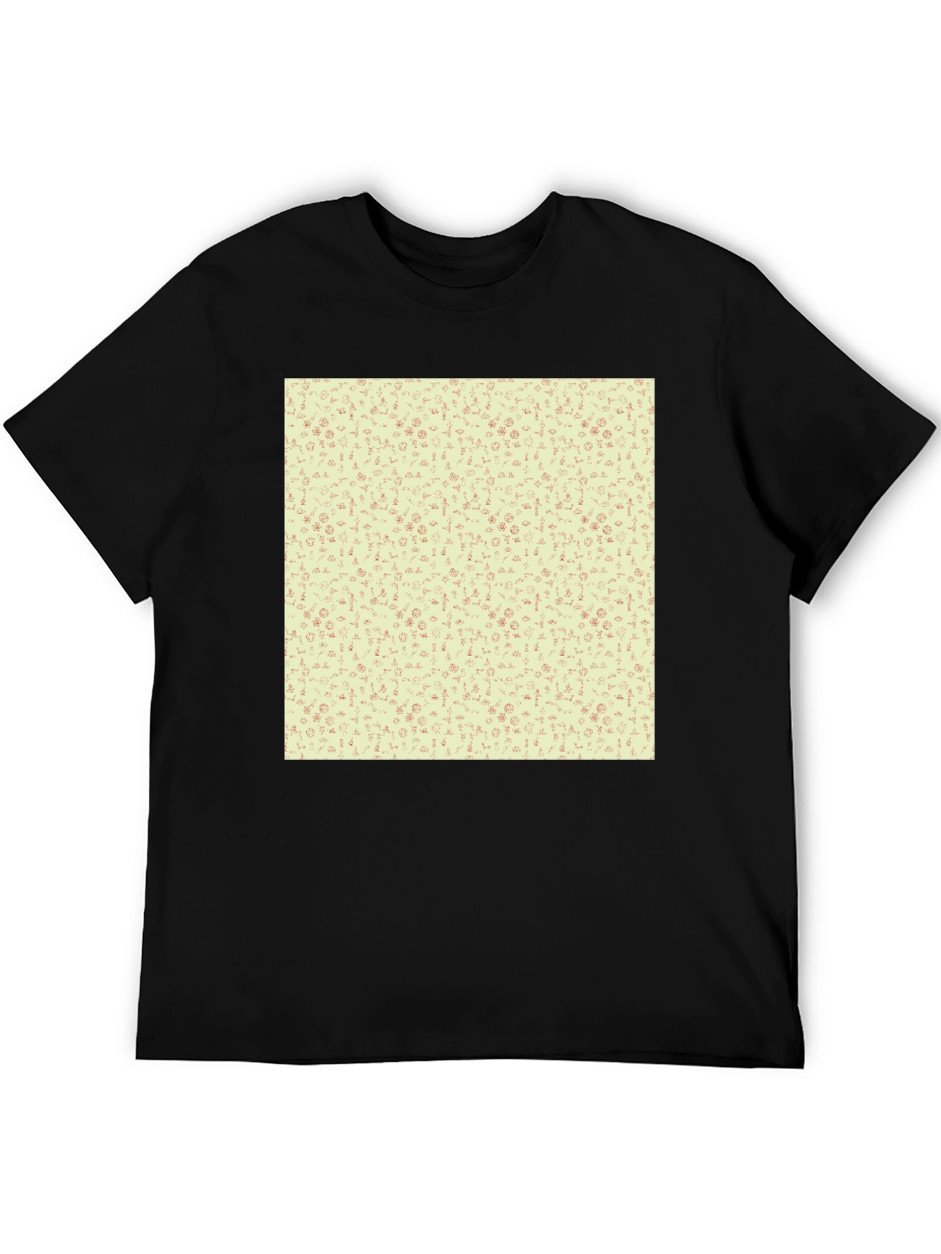 Black Patterned T-Shirt view 5
