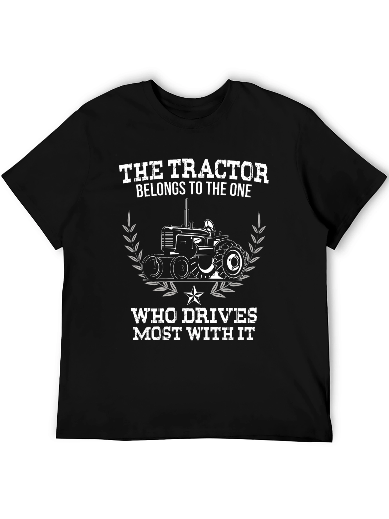 The Tractor Belongs to the One T-Shirt - Black Cotton - 5