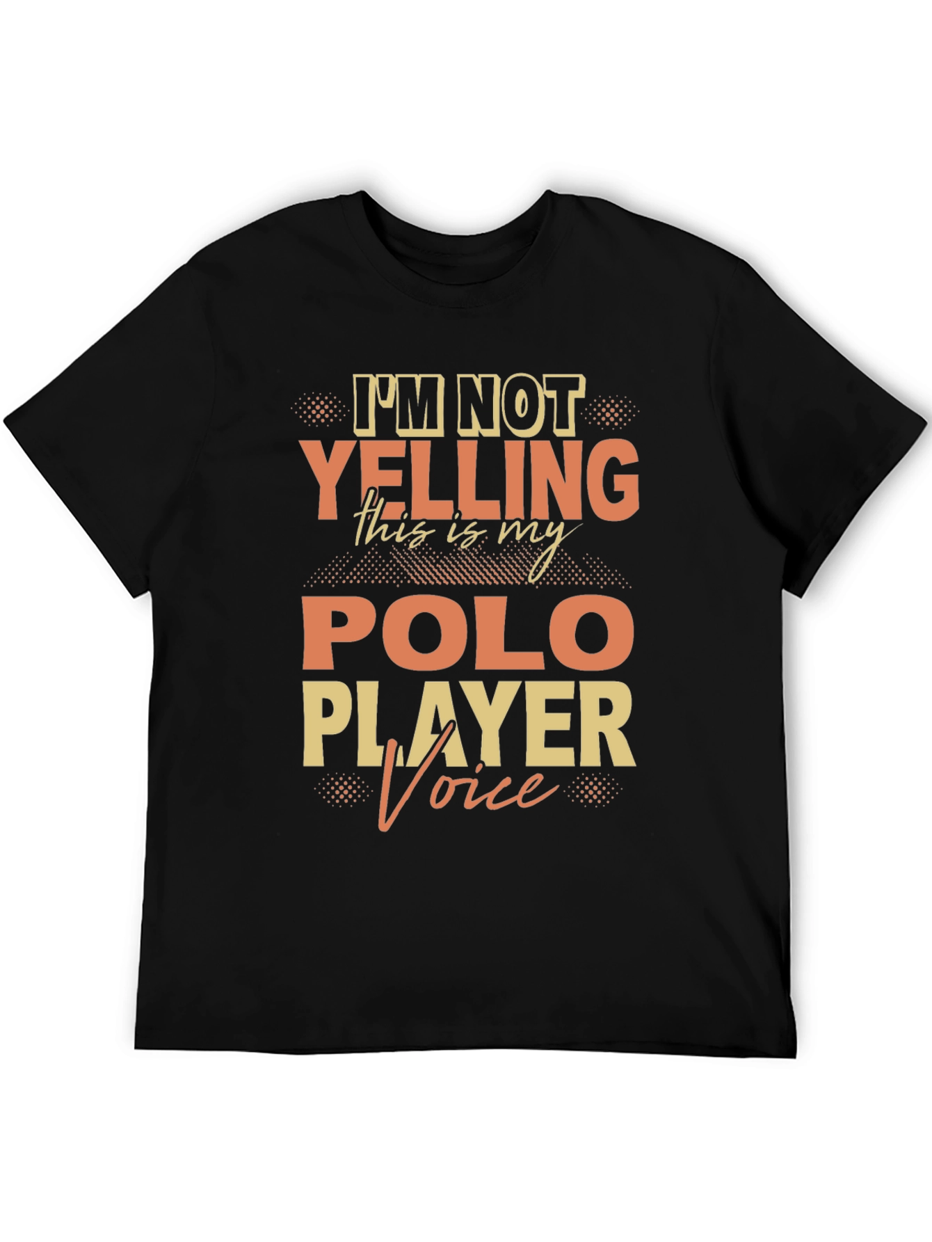 Black Polo Player Voice T-Shirt Funny Polo Tee view 5