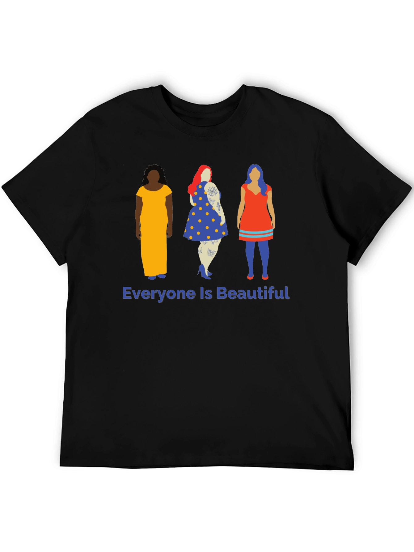 Black Everyone Is Beautiful Graphic Tee view 5
