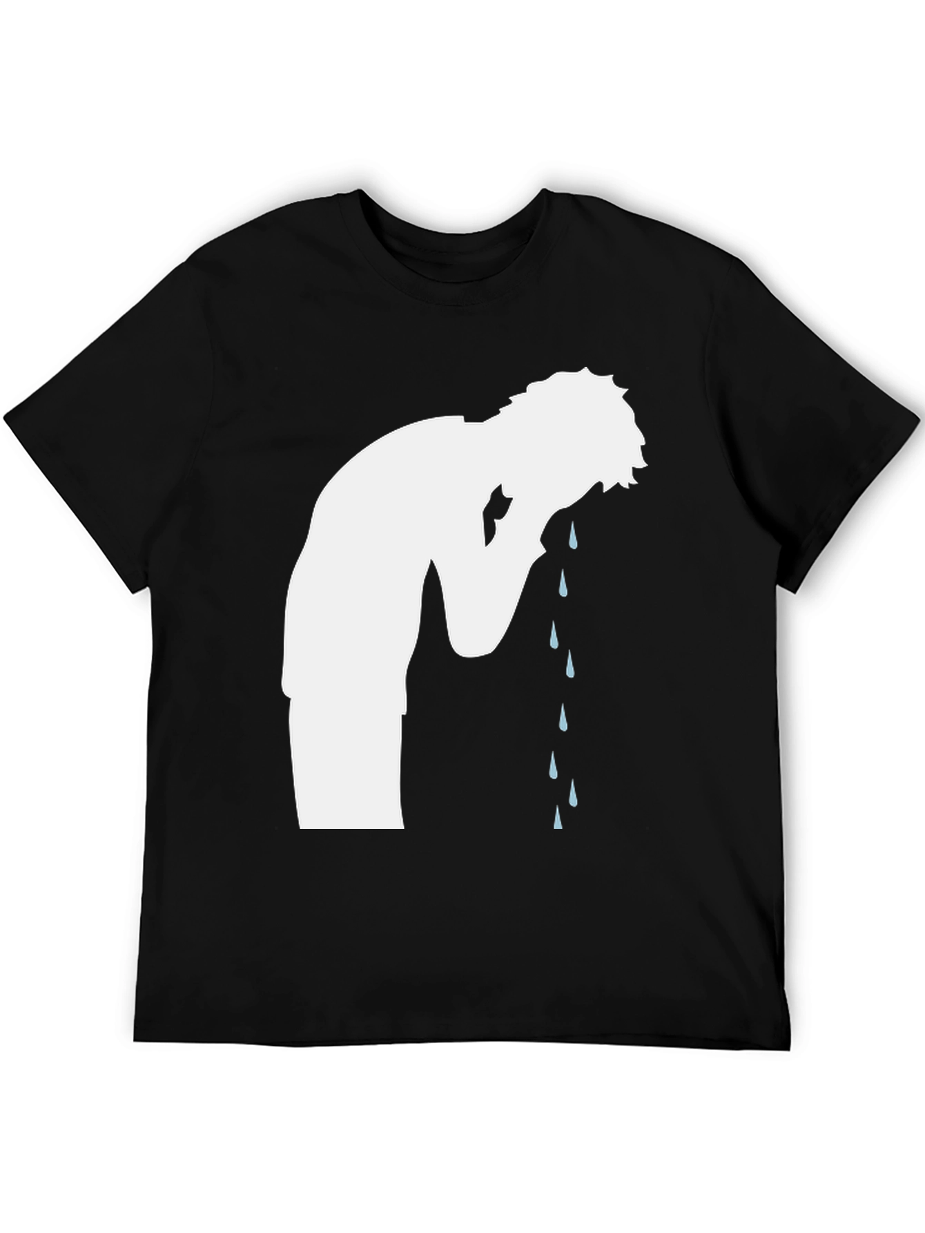 Black Emotional Graphic T-Shirt - Black, Casual Wear view 5