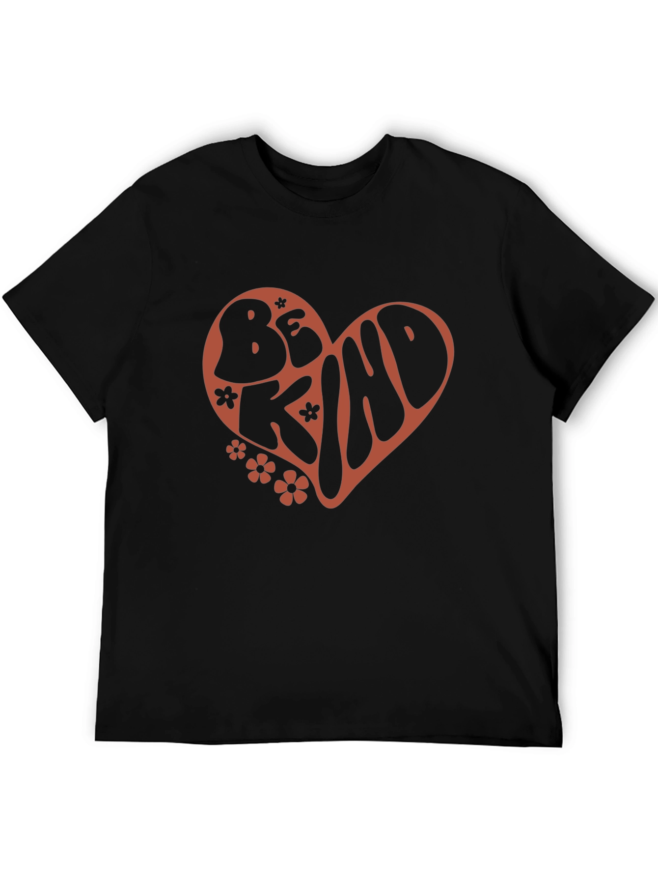 Black Be Kind Retro Heart Graphic Tee - Black view 5