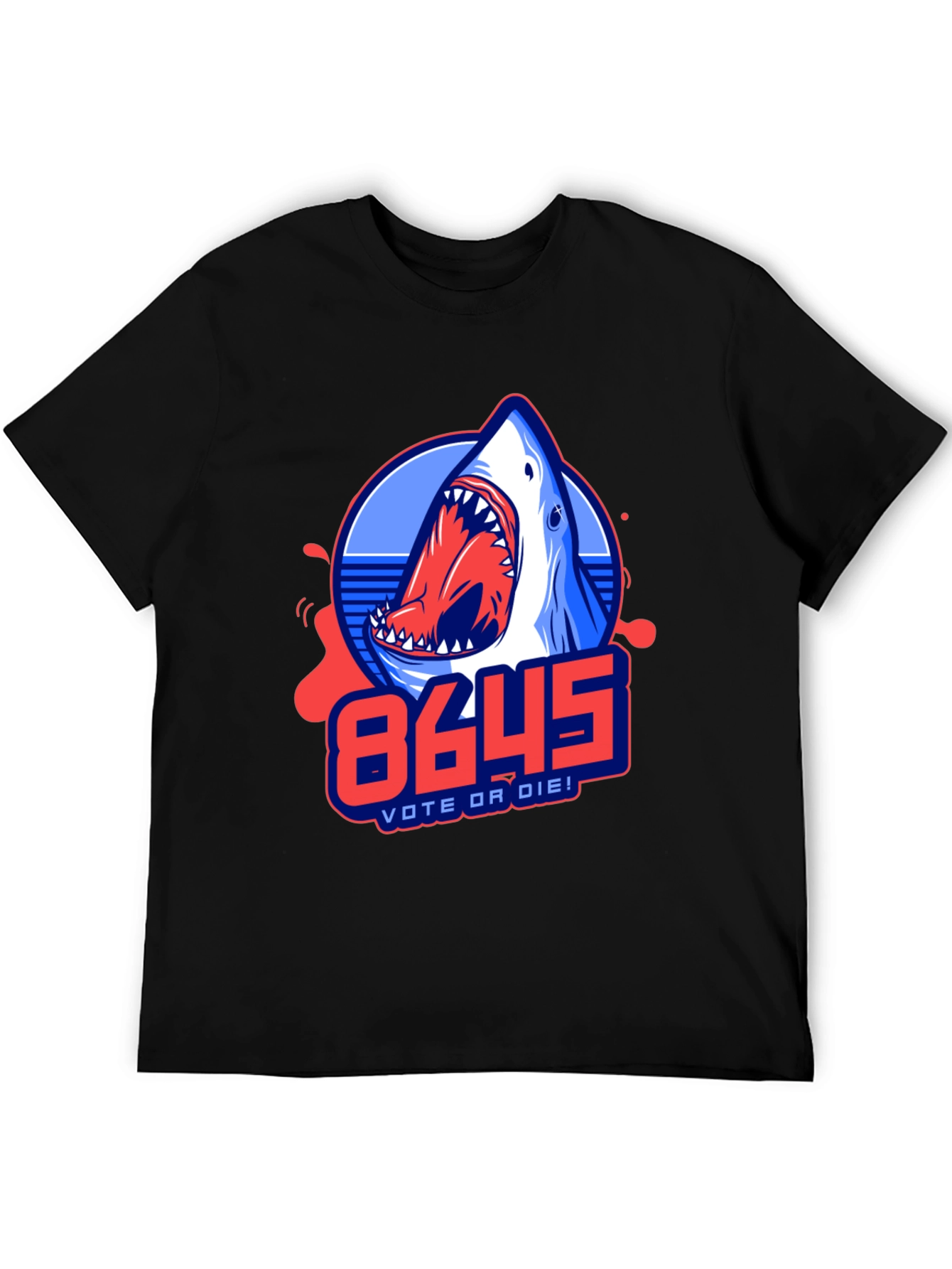 8645 Vote or Die Shark Graphic Tee - 5
