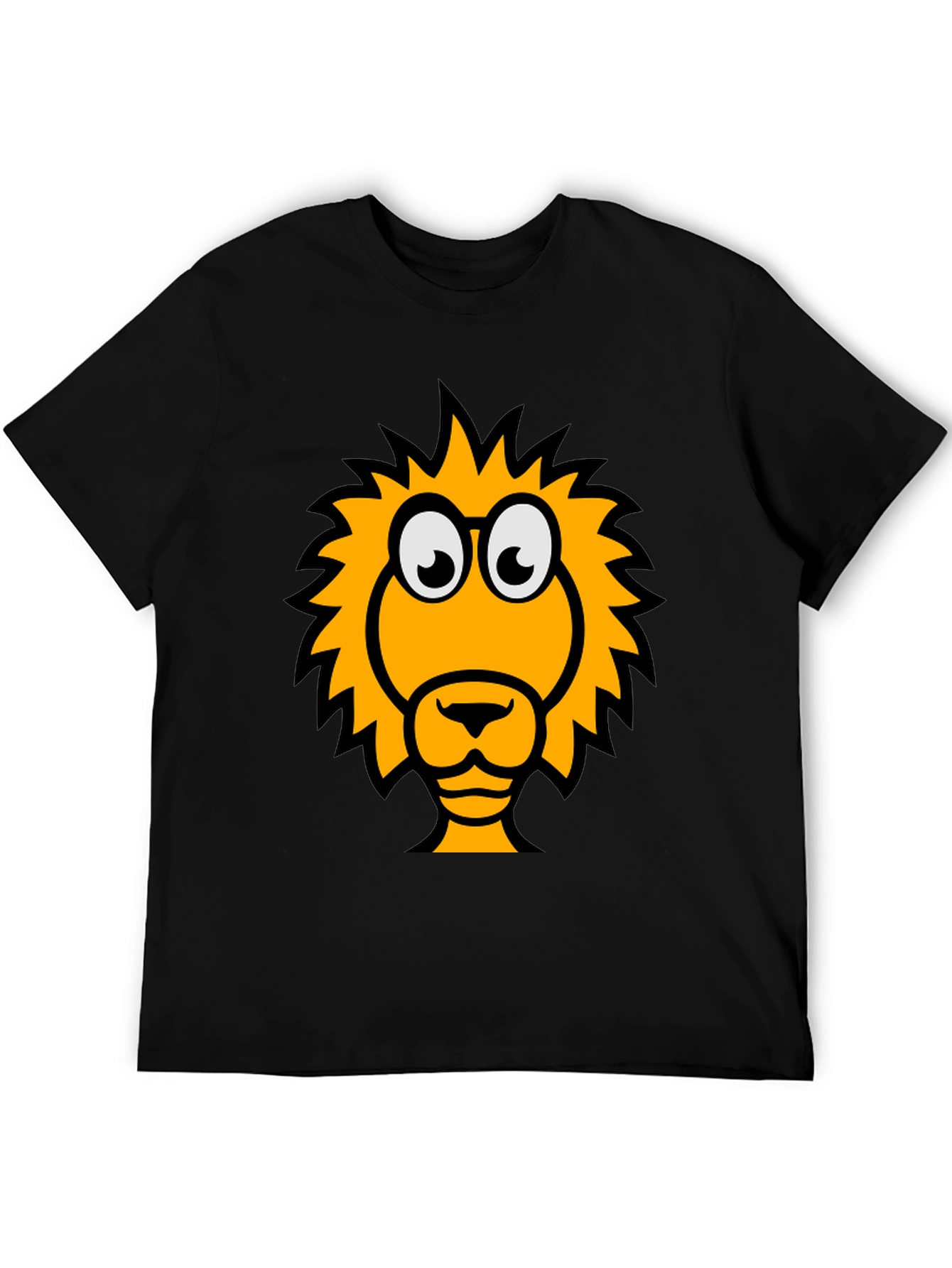 Black Lion Graphic Tee - Black Crew Neck T-Shirt view 5