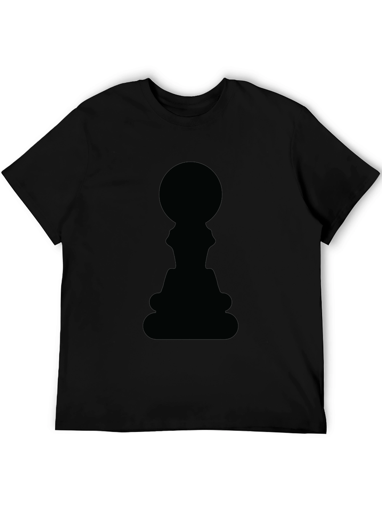 Black Chess Piece Graphic T-Shirt - Black Cotton Tee view 5