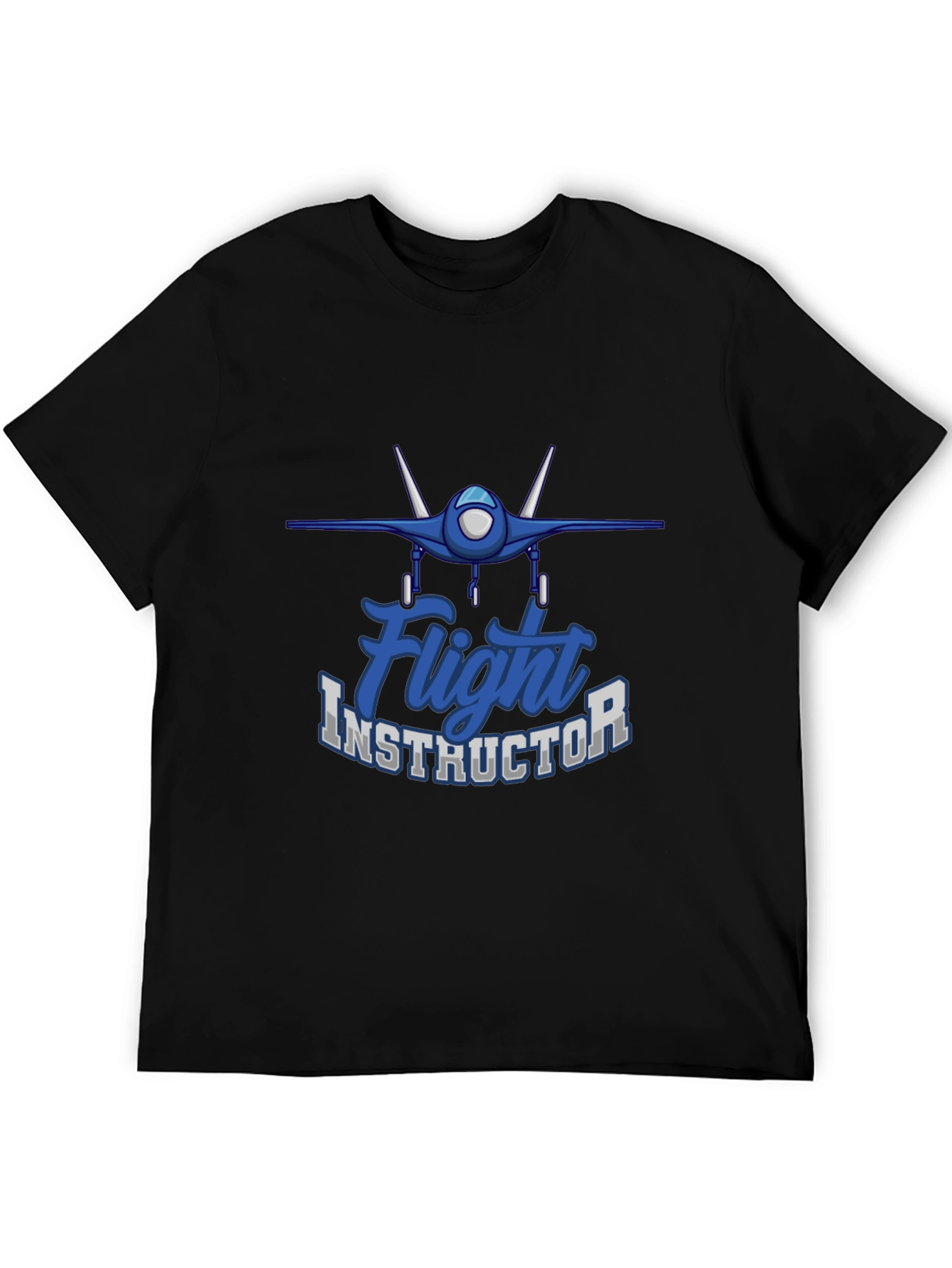 Black Flight Instructor T-Shirt - Aviation Teacher Apparel view 5