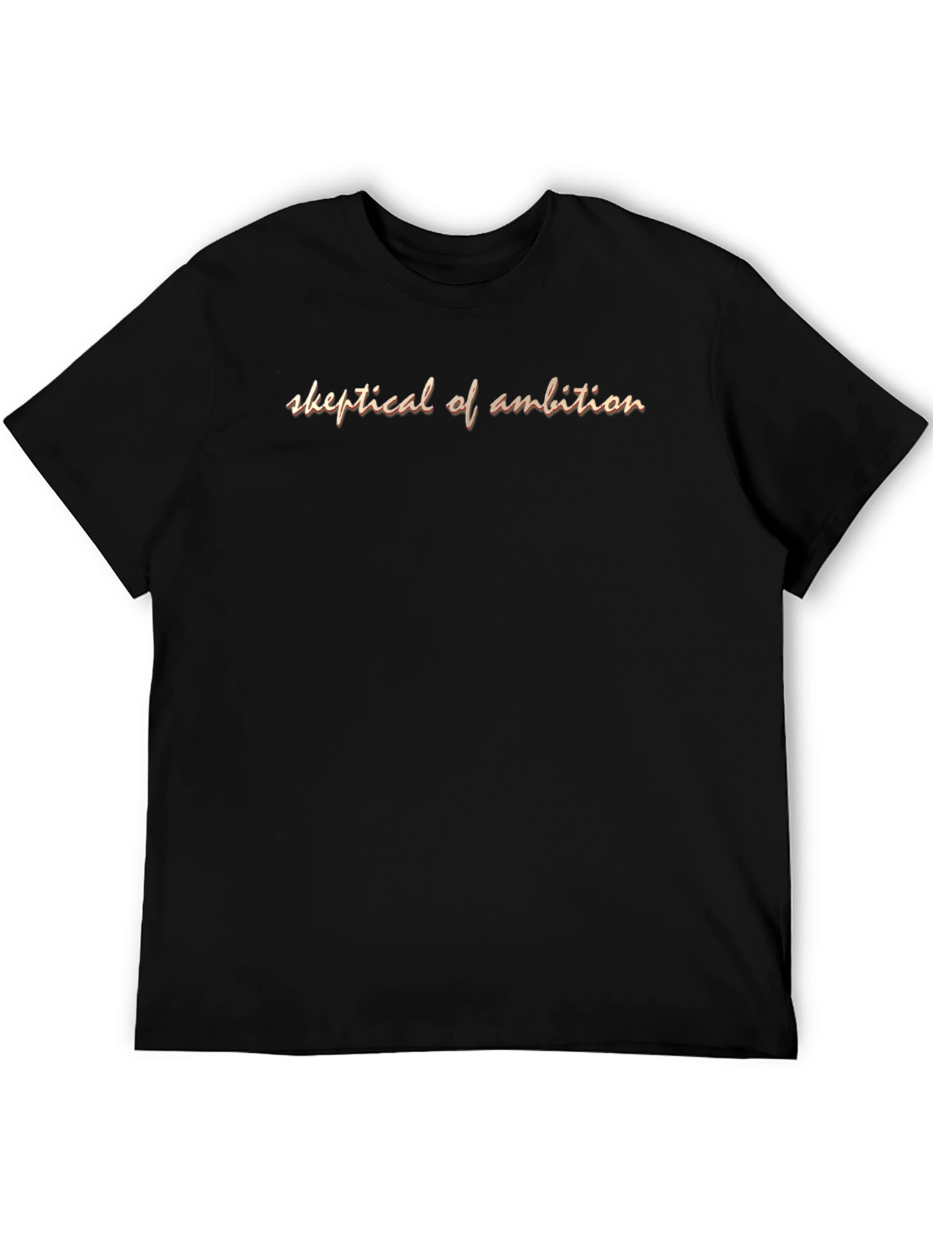 Black Skeptical of Ambition Black Graphic Tee view 5