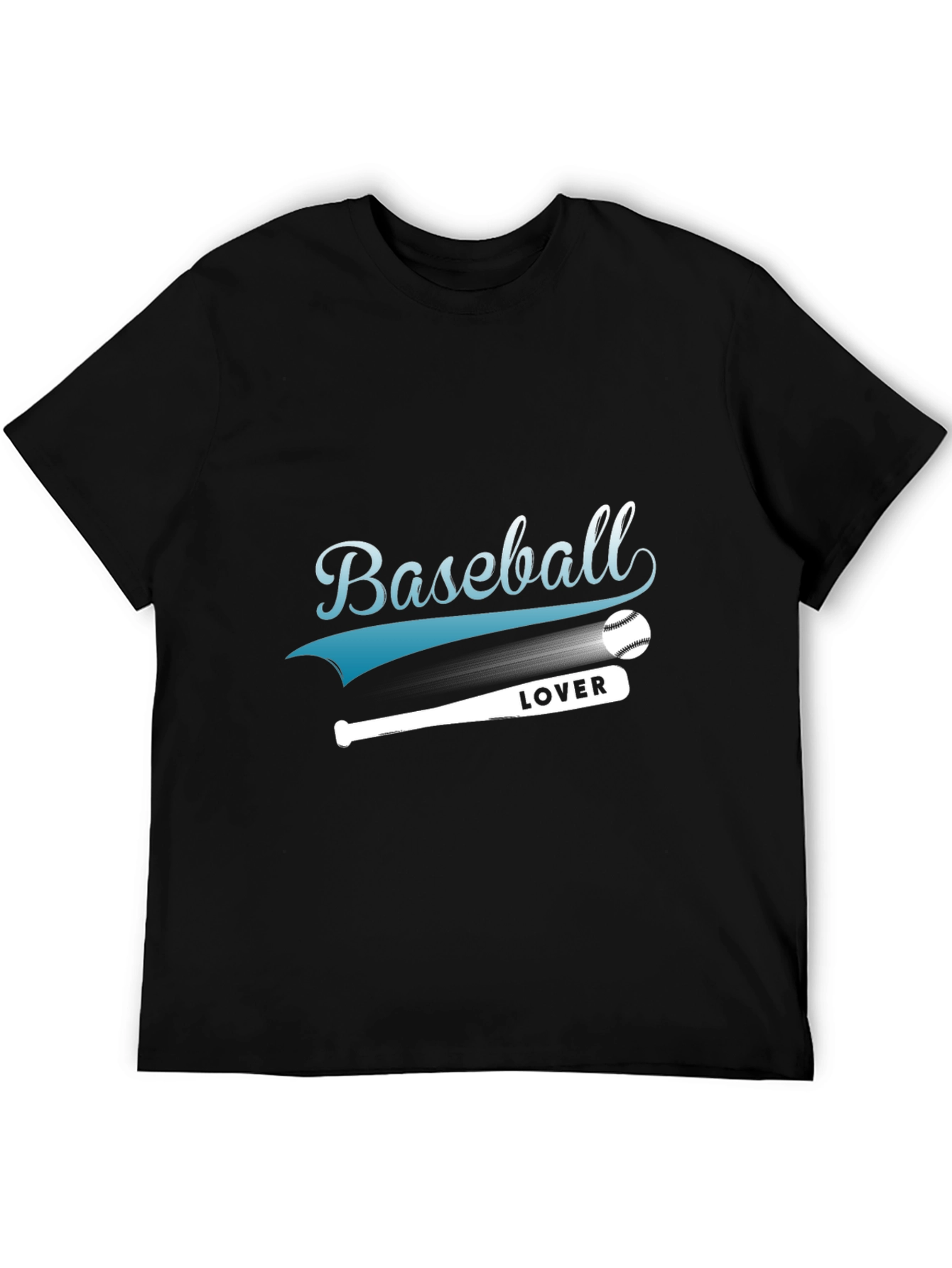 Black Baseball Lover Black T-Shirt view 5