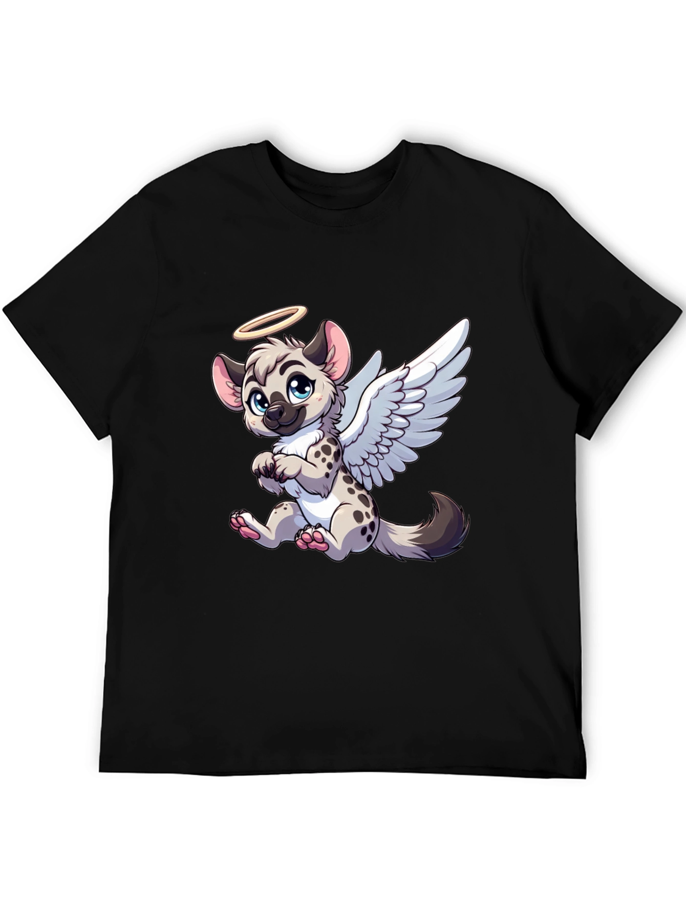 Black Angel Hyena Graphic Tee - Black Comfort Fit Shirt view 5