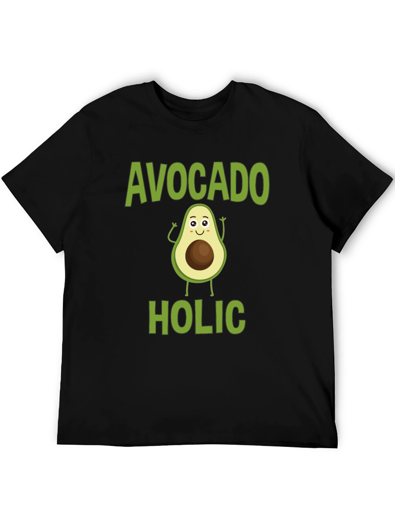 Black Avocado-holic Graphic Tee - Black Cotton T-Shirt view 5