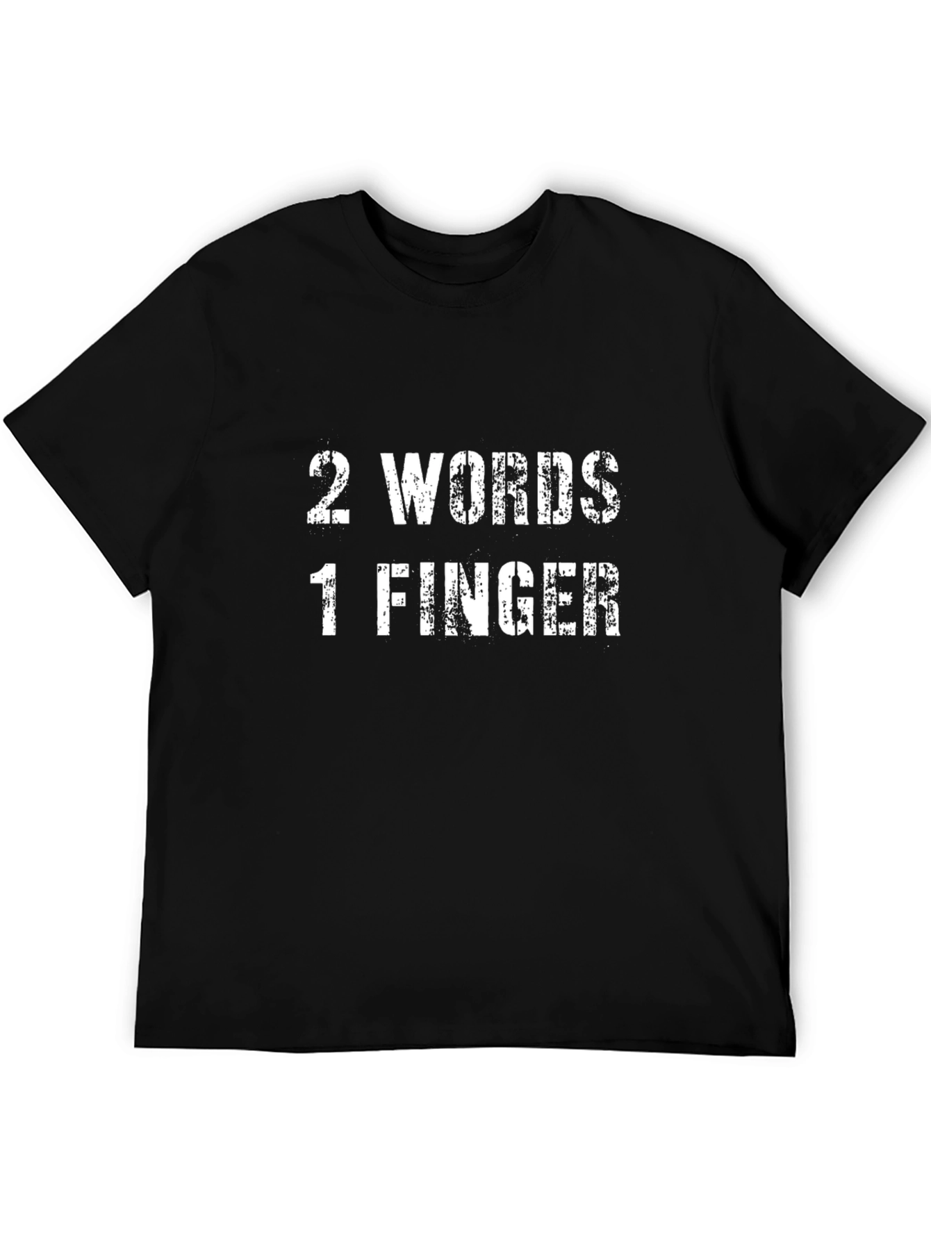 Black 2 Words 1 Finger Graphic Tee - Black view 5