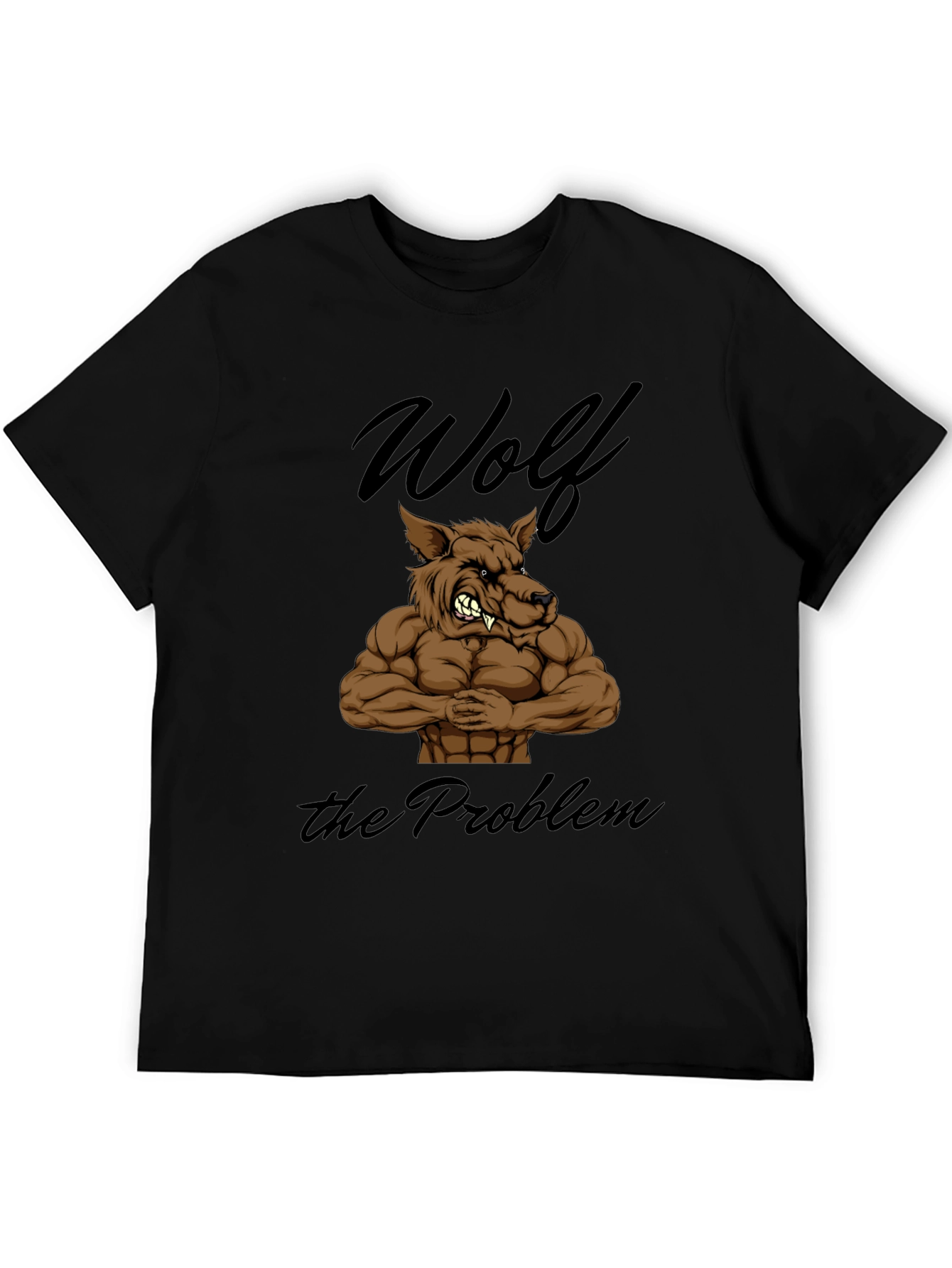 Black Wolf The Problem Graphic T-Shirt - Men's Black Tee view 5