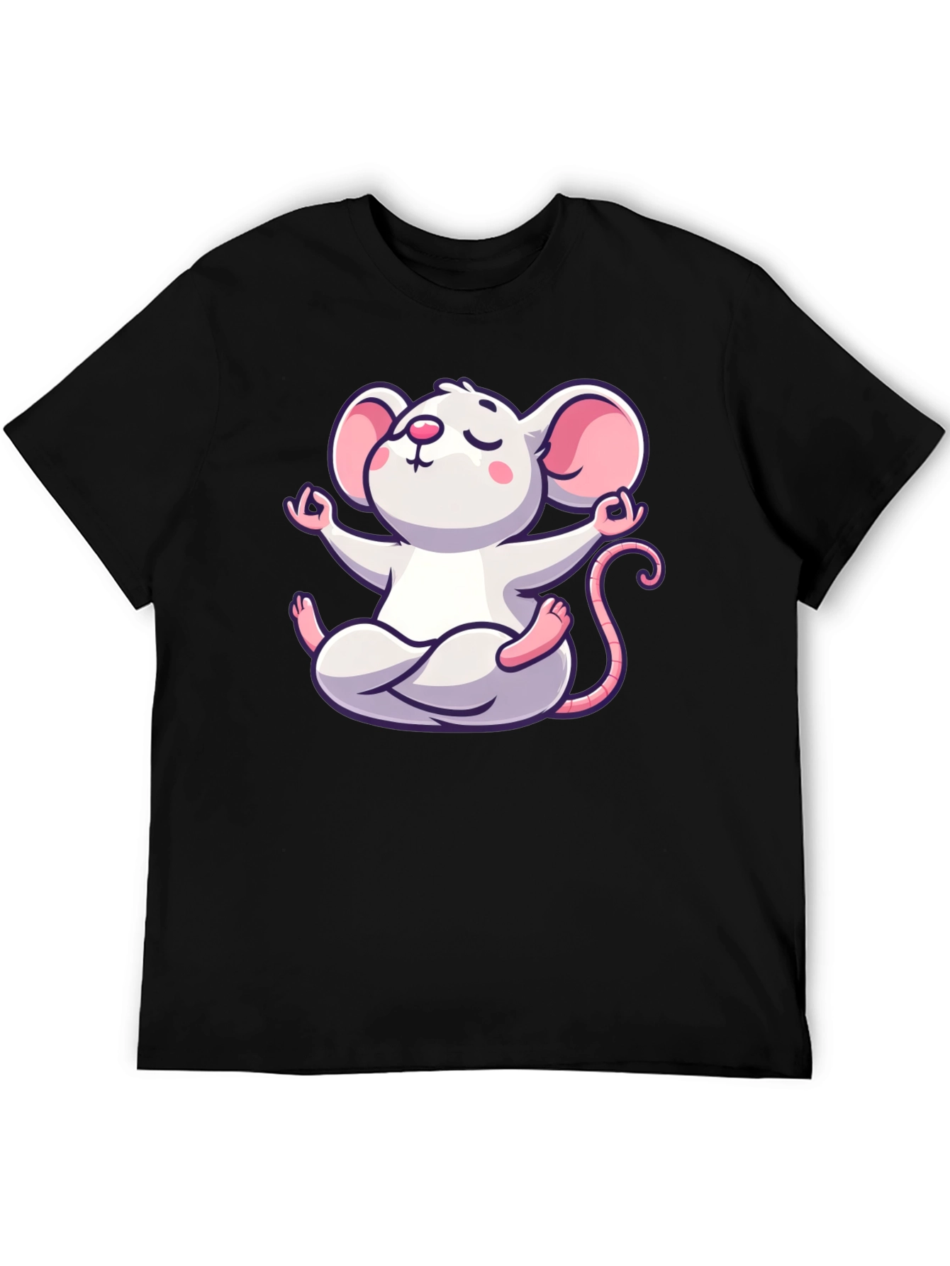 Black Zen Mouse Graphic T-Shirt view 5