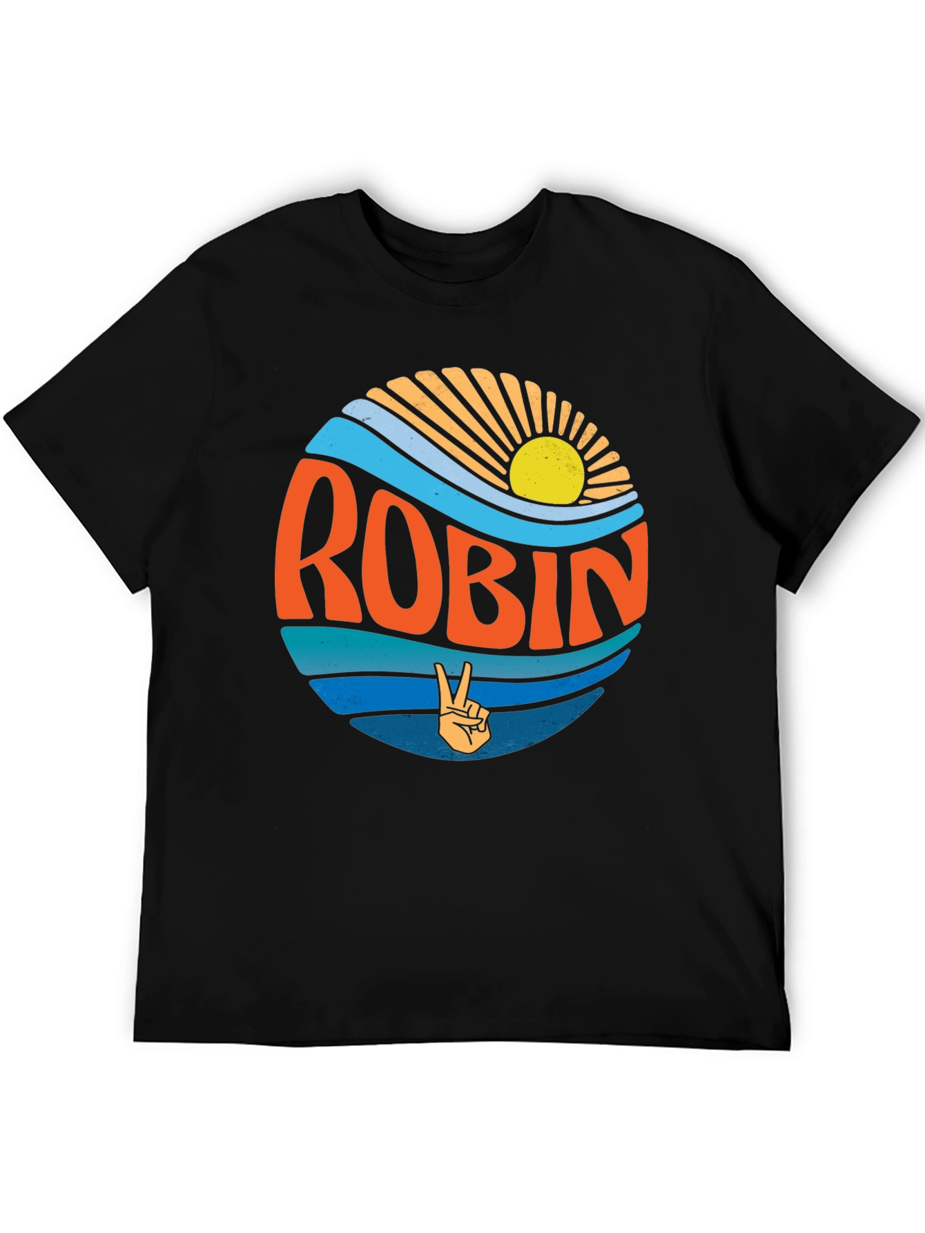 Black Robin Retro Sun & Wave T-Shirt view 5