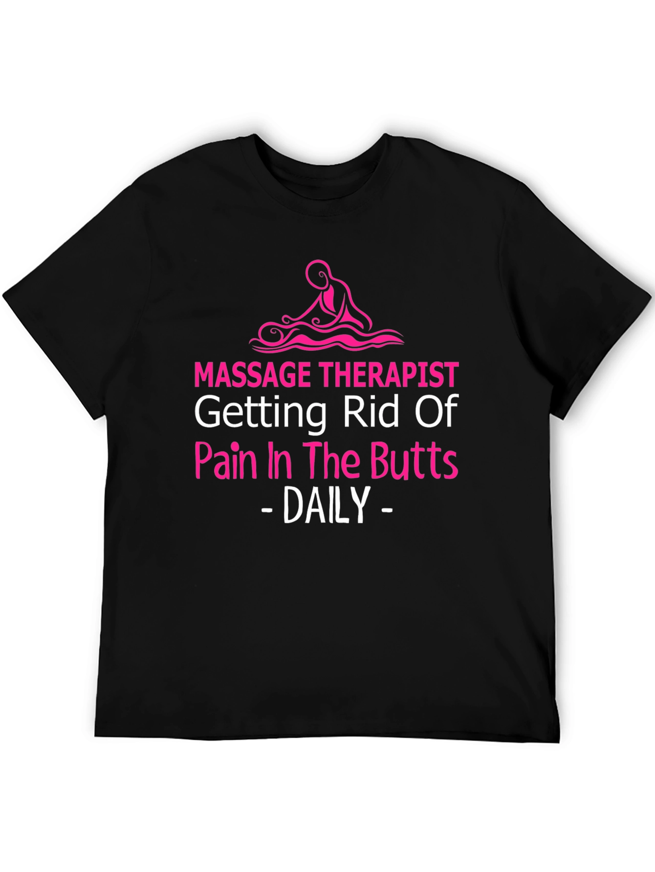 Black Massage Therapist Funny Graphic Tee view 5