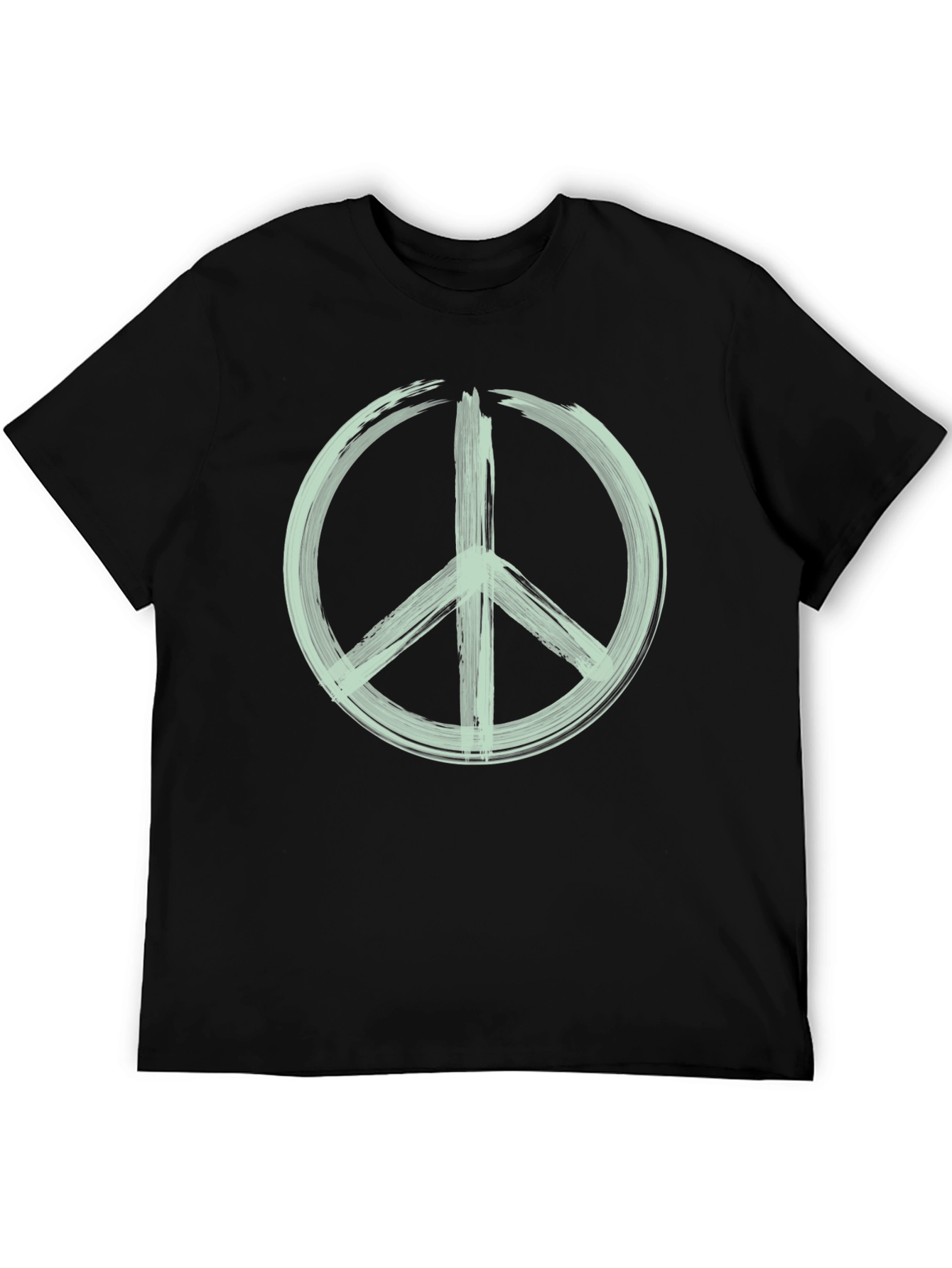 Black Peace Sign Graphic Tee - Stylish & Comfortable view 5