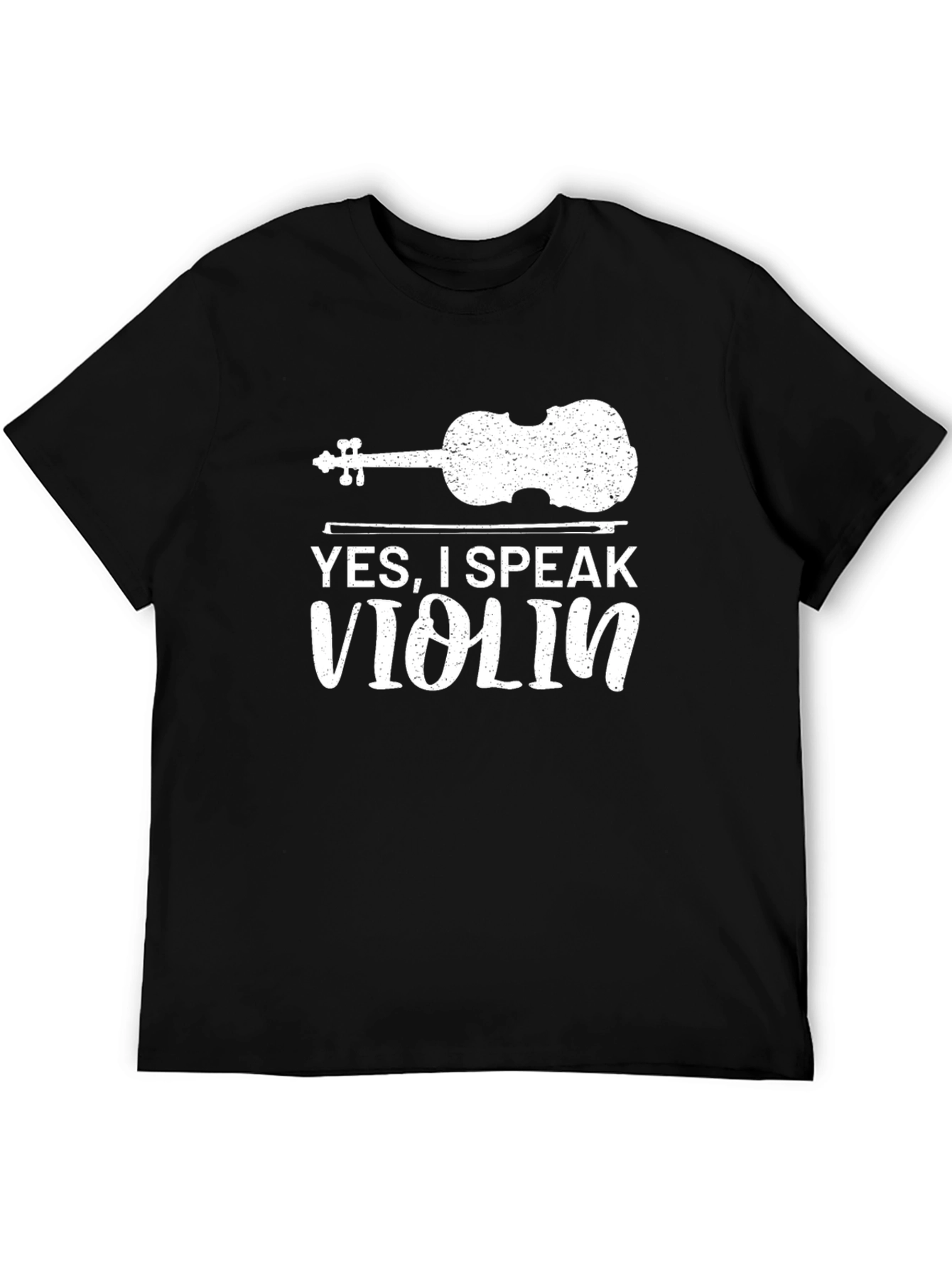 Black Yes, I Speak Violin Graphic Tee view 5