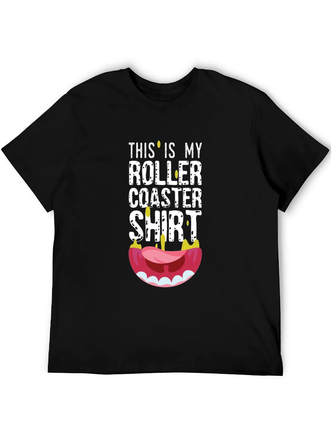 Black Roller Coaster Shirt Funny Theme Park Tee view 5