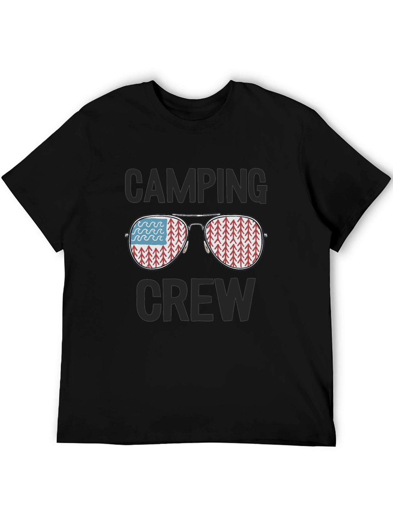 Black Camping Crew Graphic T-Shirt - Adventure Ready view 5