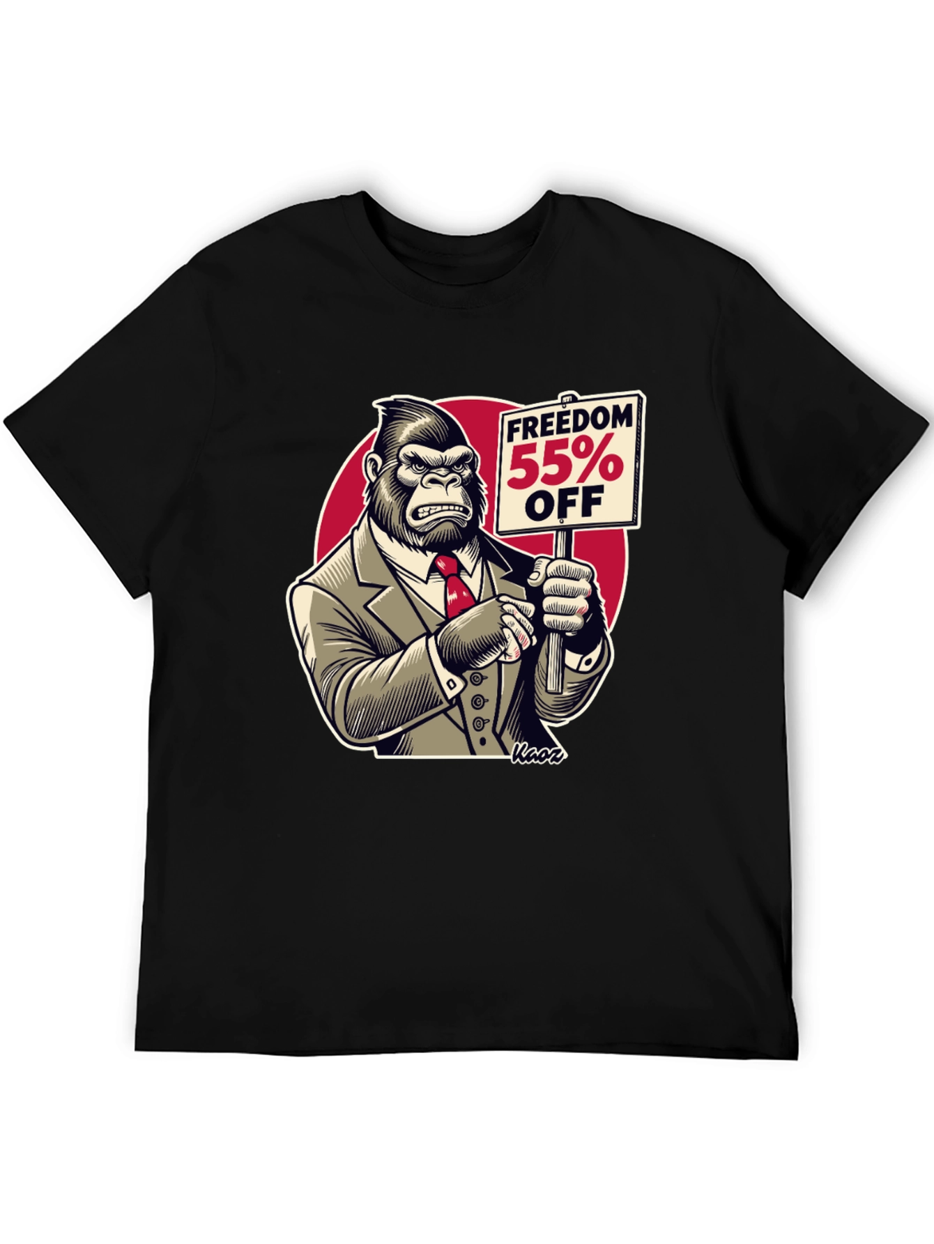 Black Freedom 55% Off Gorilla Graphic Tee view 5