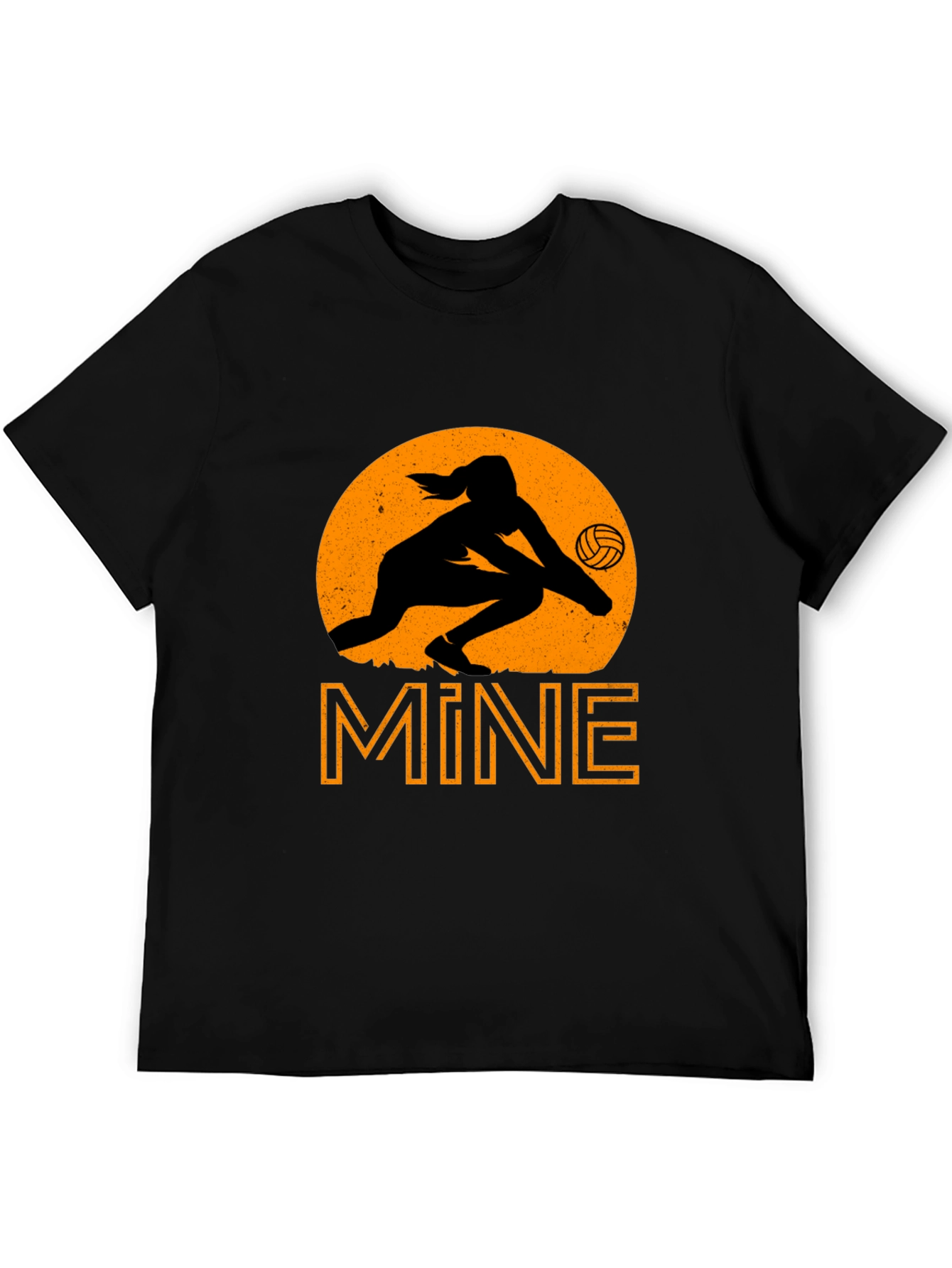 Volleyball Mine T-Shirt - Black Graphic Tee - 5