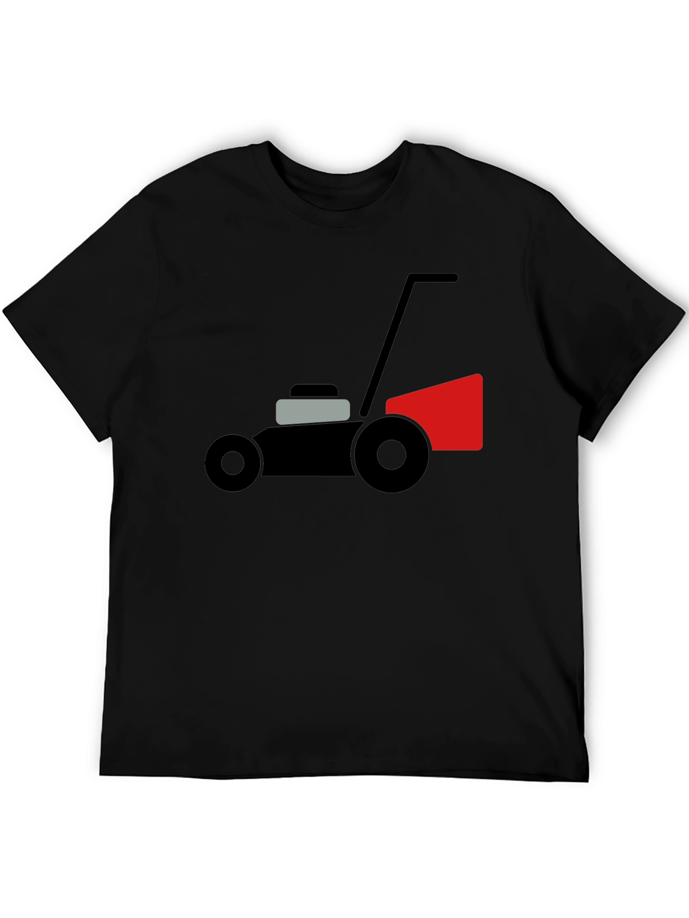 Black Lawn Mower Graphic Tee - Black Cotton Comfort view 5