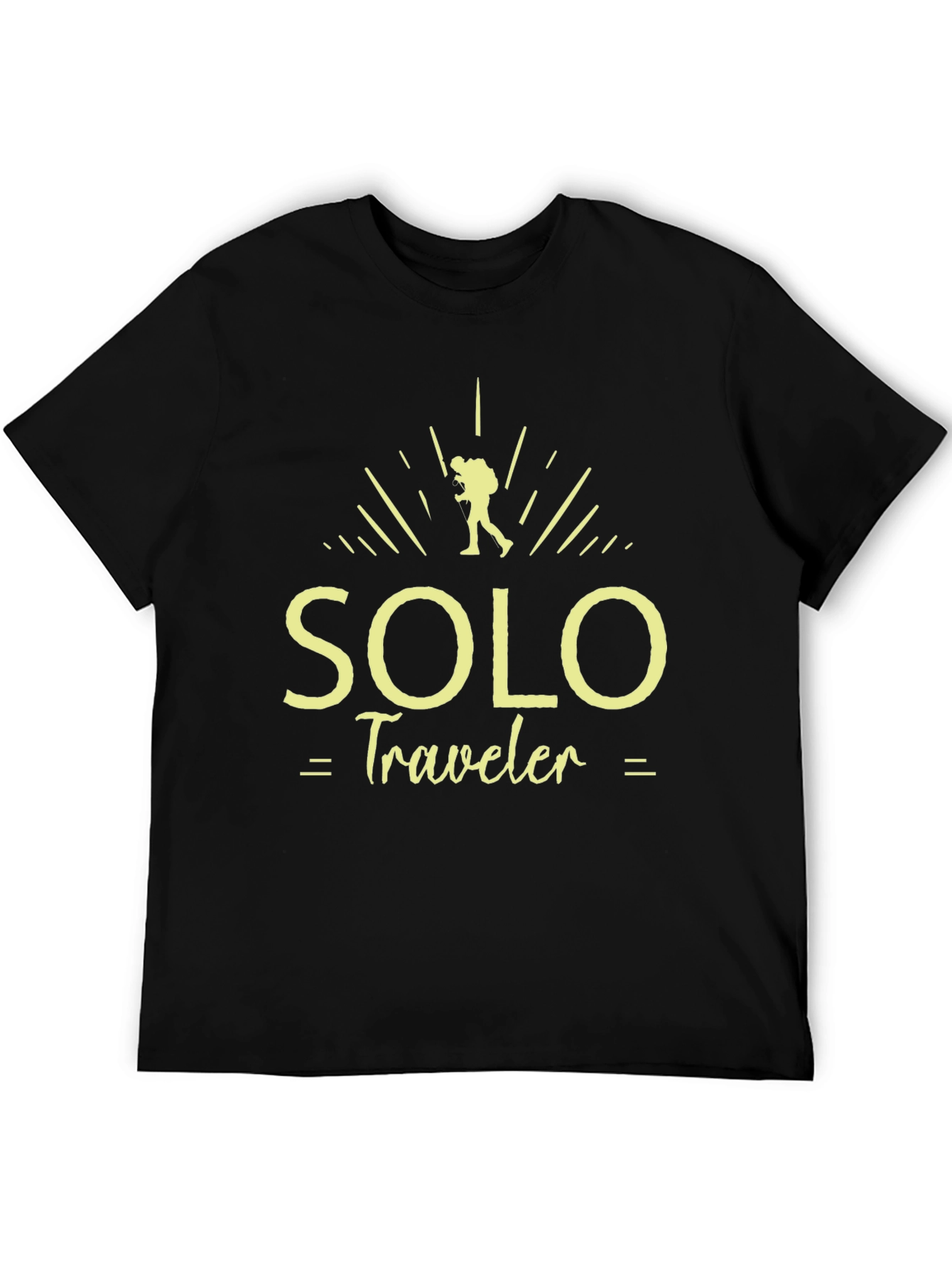 Solo Traveler Graphic Print Tee - Black - 5