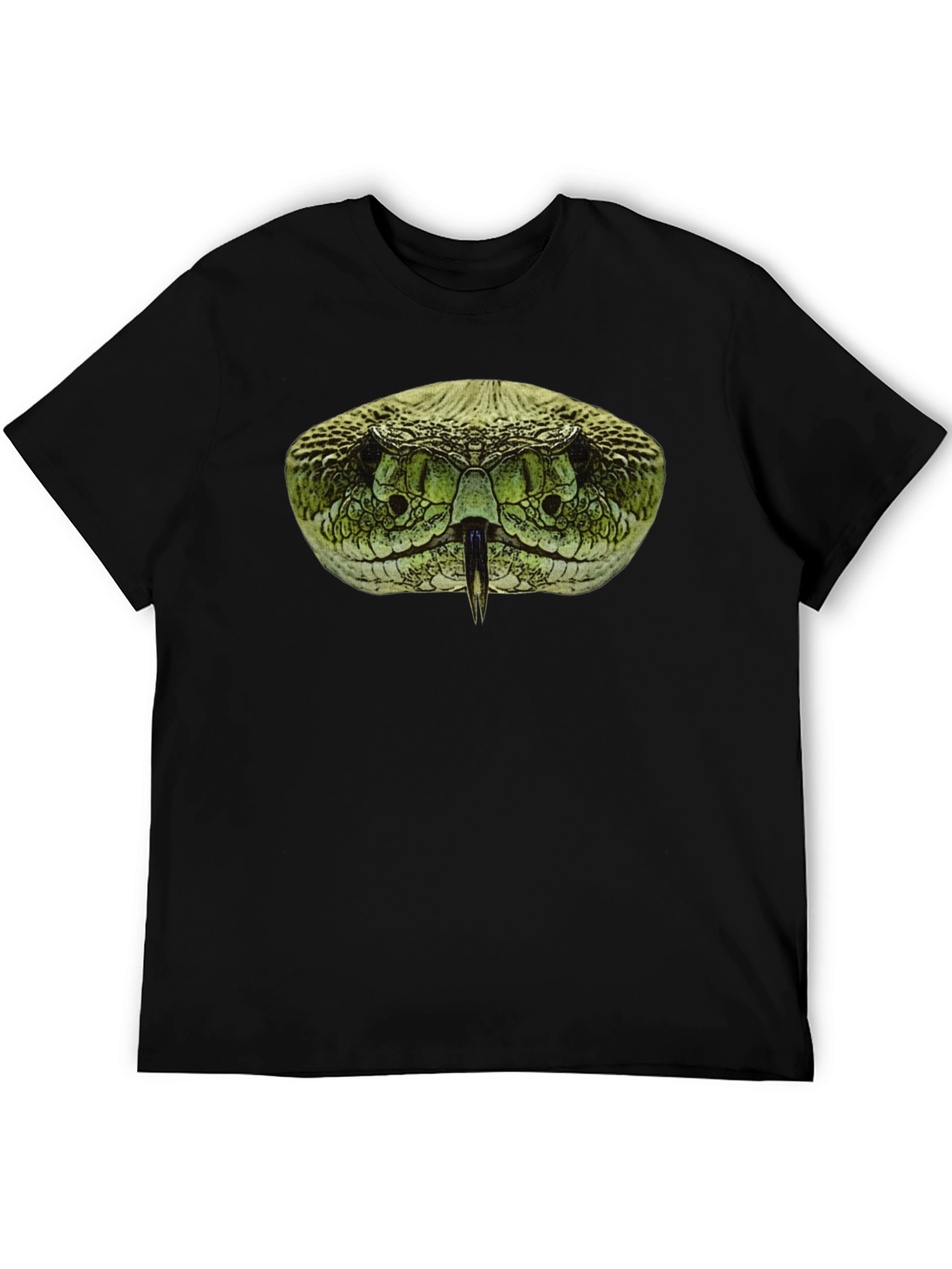 Black Rattlesnake T-Shirt - Bold Snake Head Graphic Tee view 5