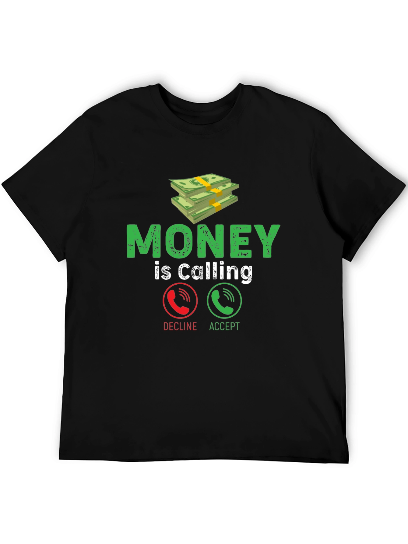 Black Money is Calling Graphic Tee view 5