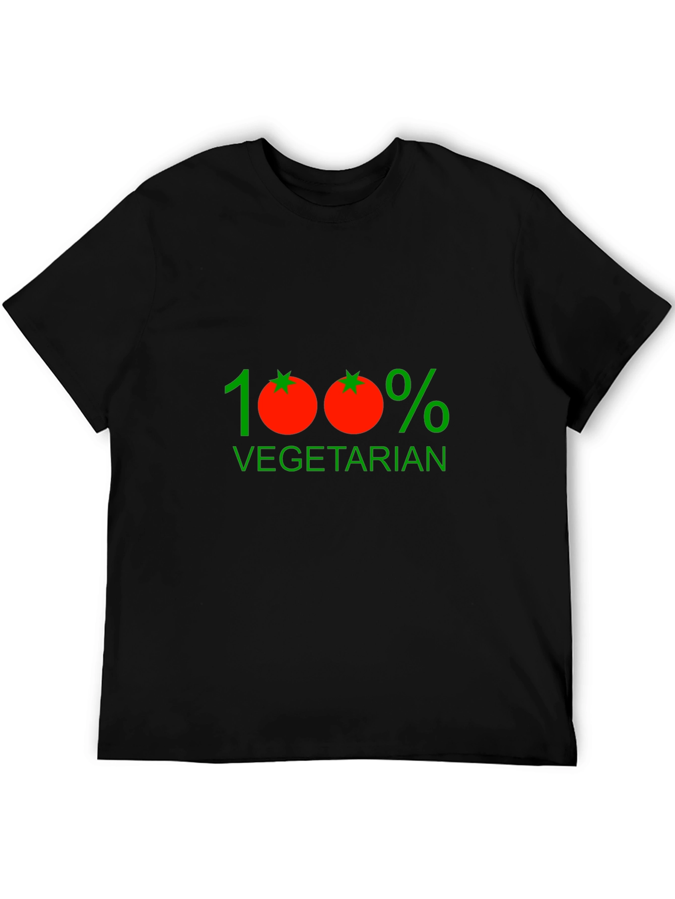 100% Vegetarian Graphic Tee - Black - 5