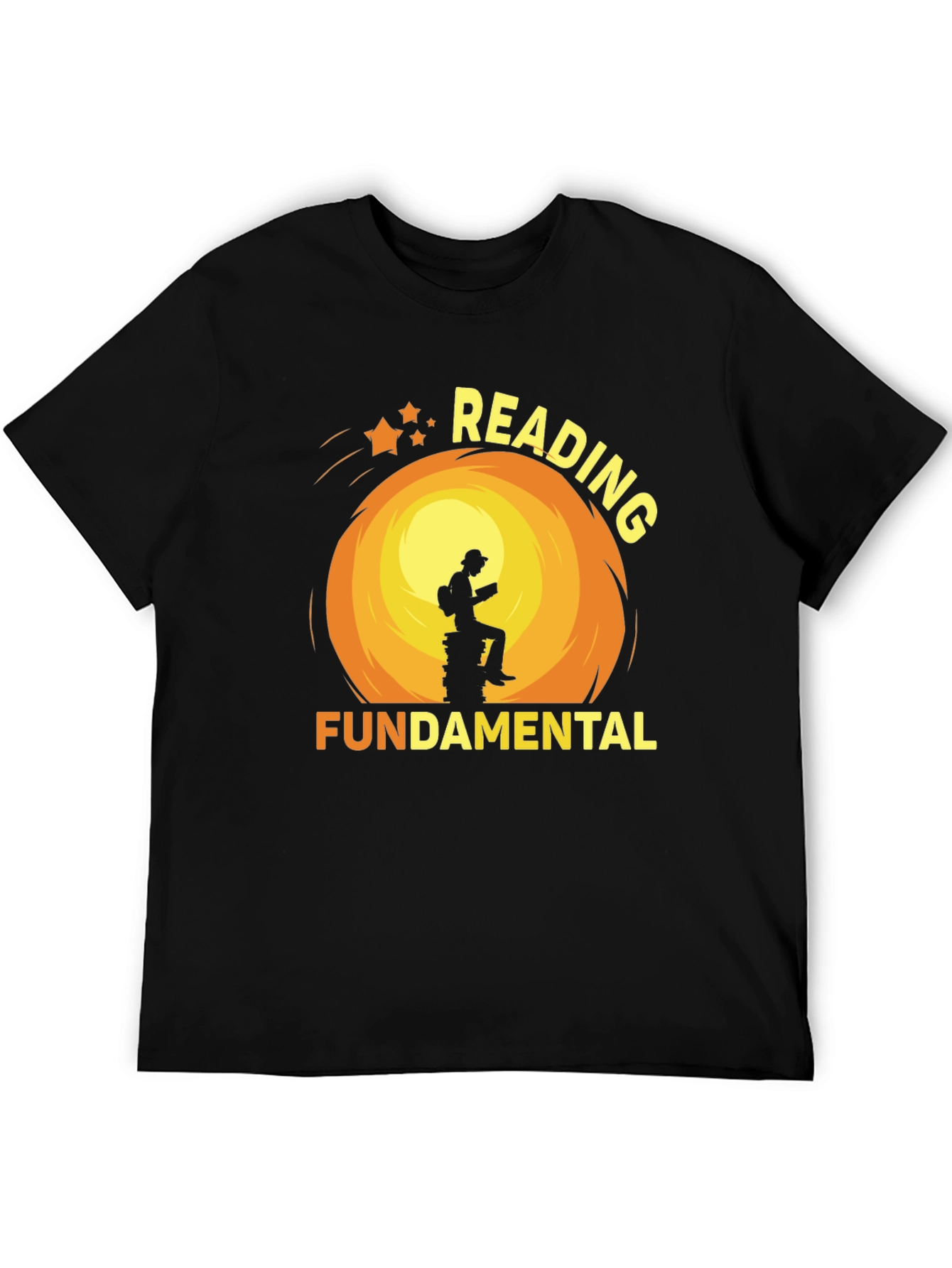 Black Reading Fundamental Black T-Shirt view 5