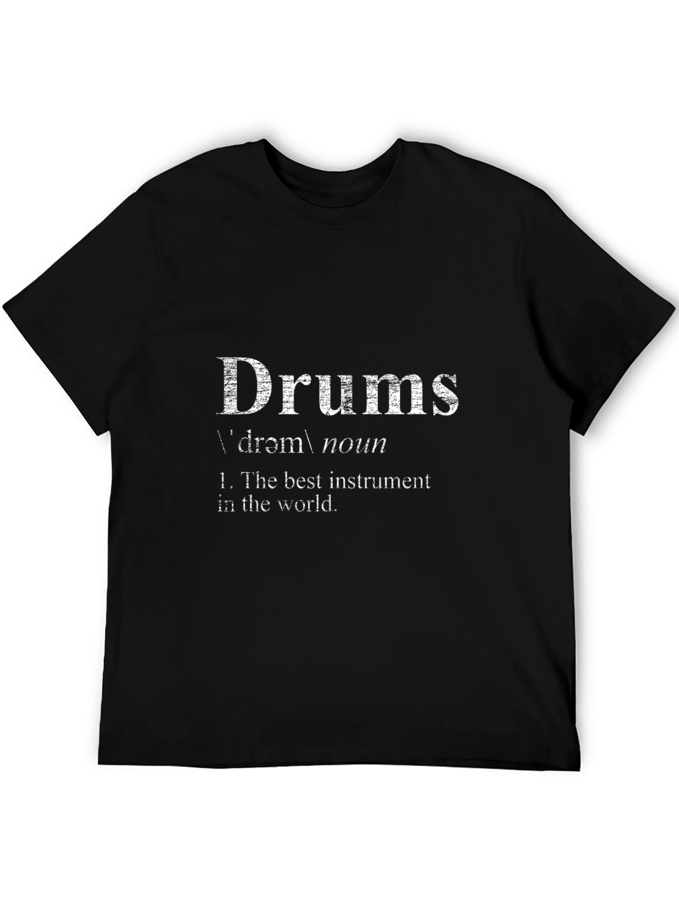 Black Drums Definition T-Shirt - Musician's Humor Tee view 5