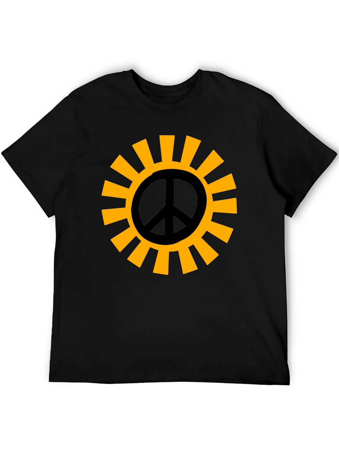 Black Peace Sun Graphic T-Shirt view 5