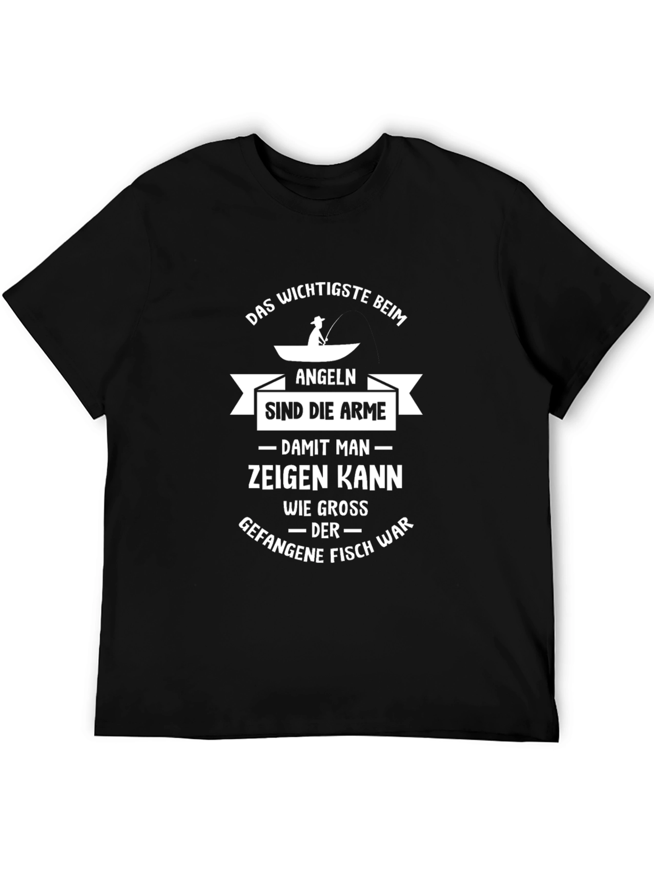 Black Fishing Humor T-Shirt: The Arms Matter view 5