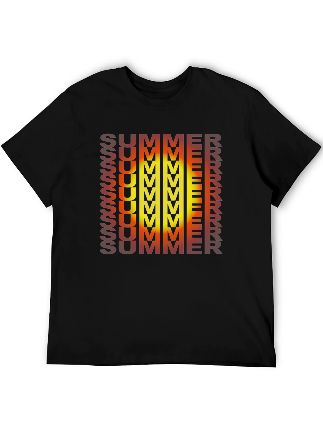 Black Summer Gradient Graphic Tee view 5