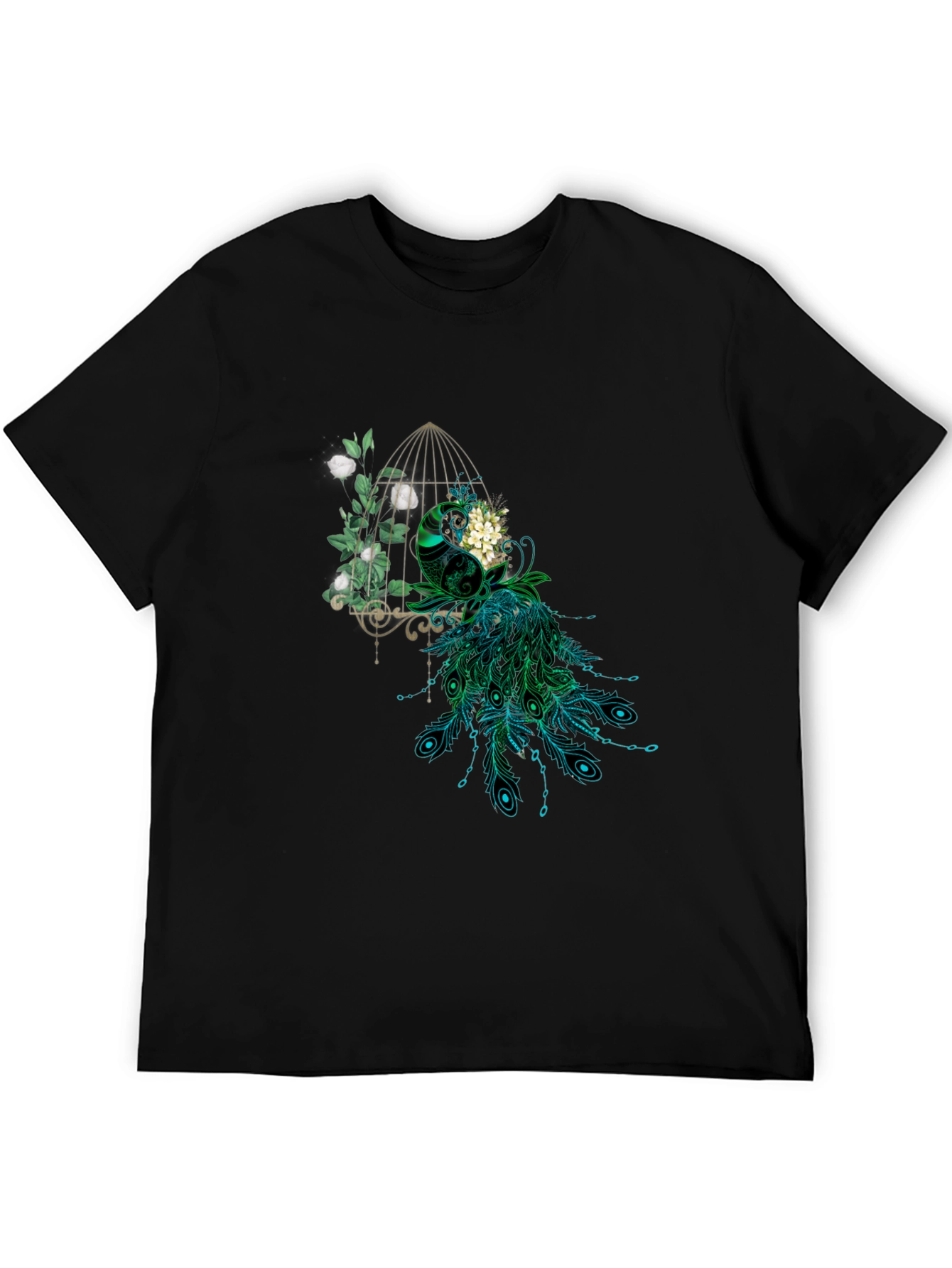 Peacock Cage Graphic T-Shirt - 5