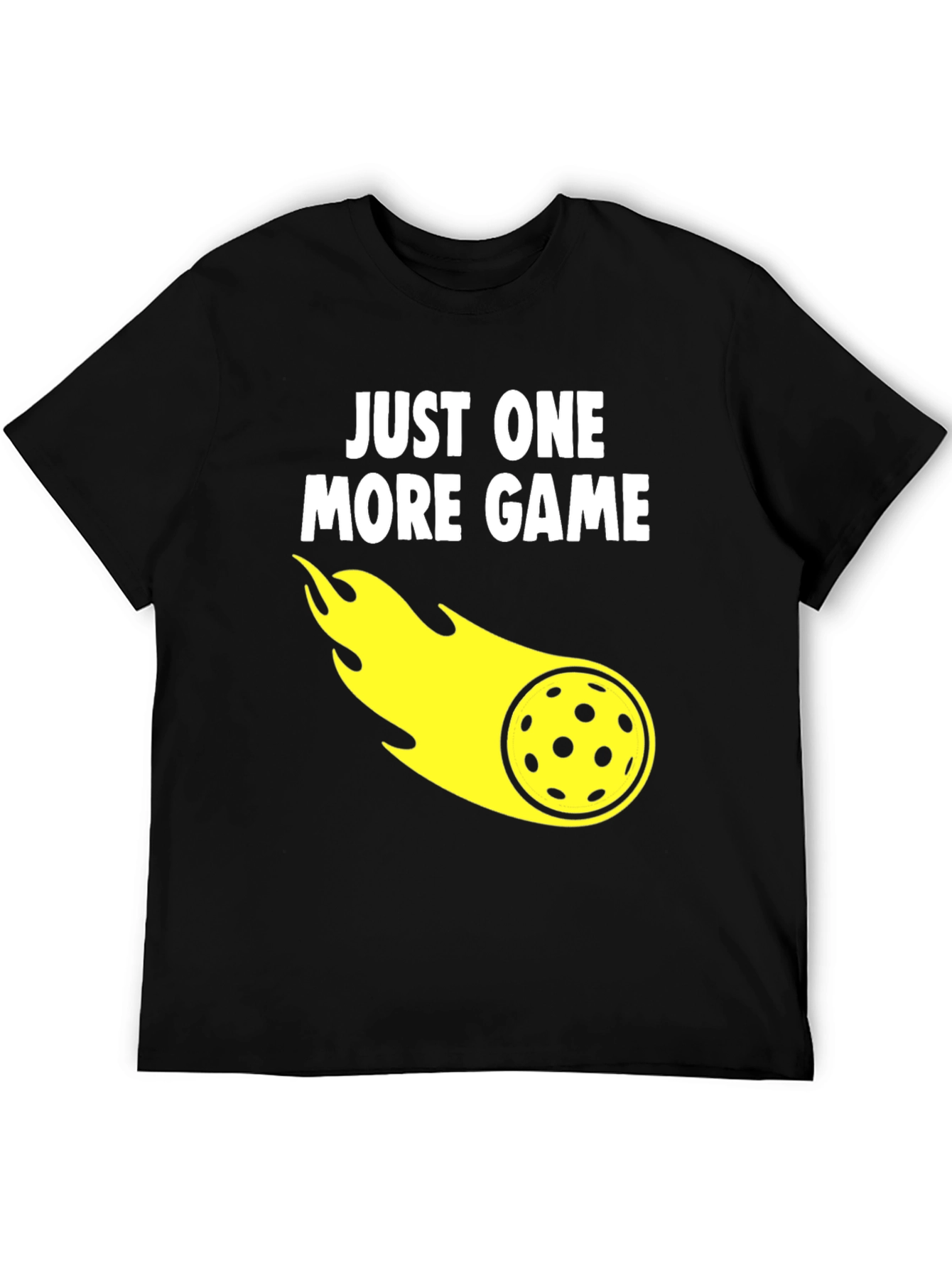 Black Just One More Game Pickleball T-Shirt view 5