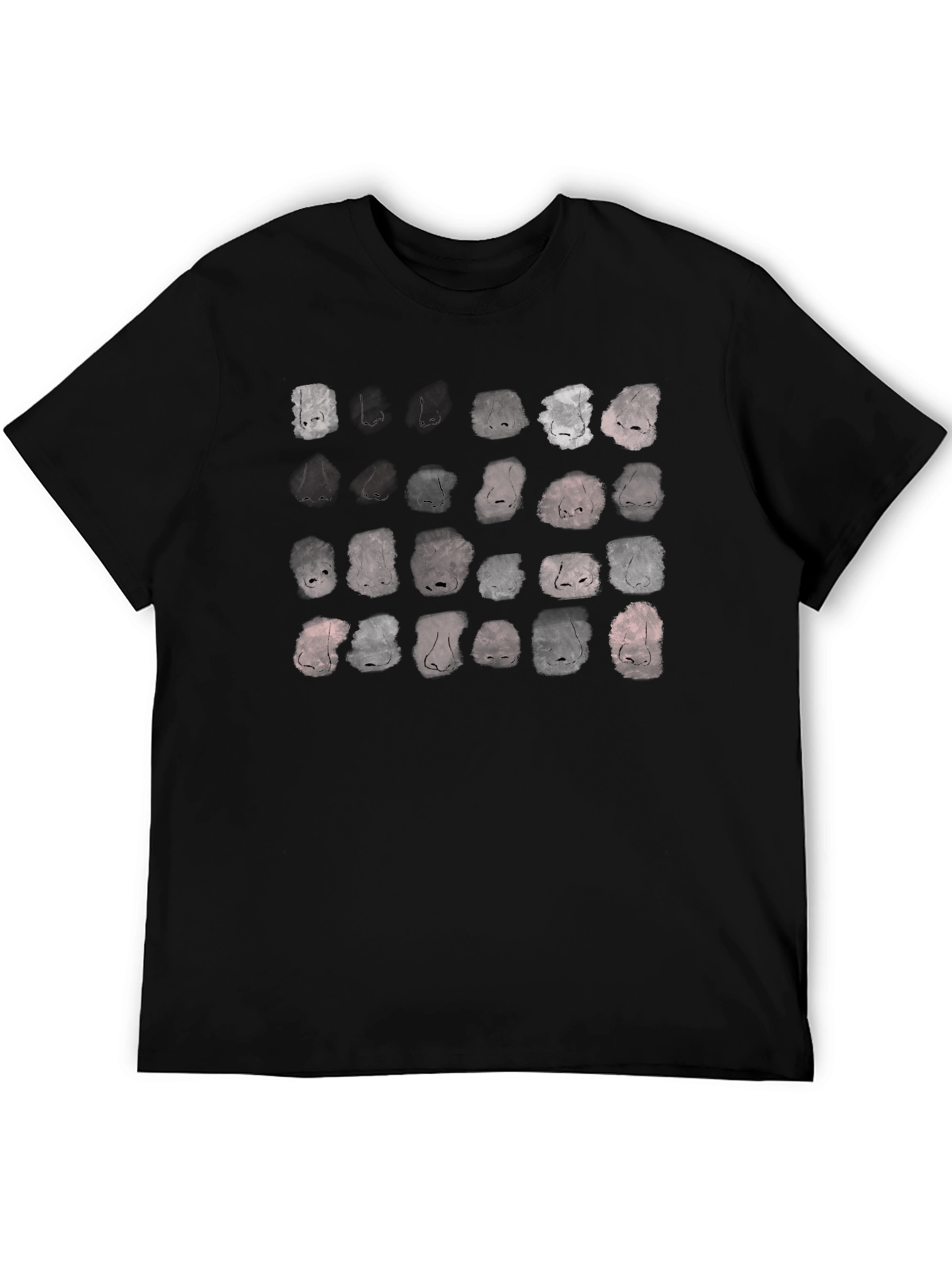Black Nose Print Graphic Black T-Shirt view 5