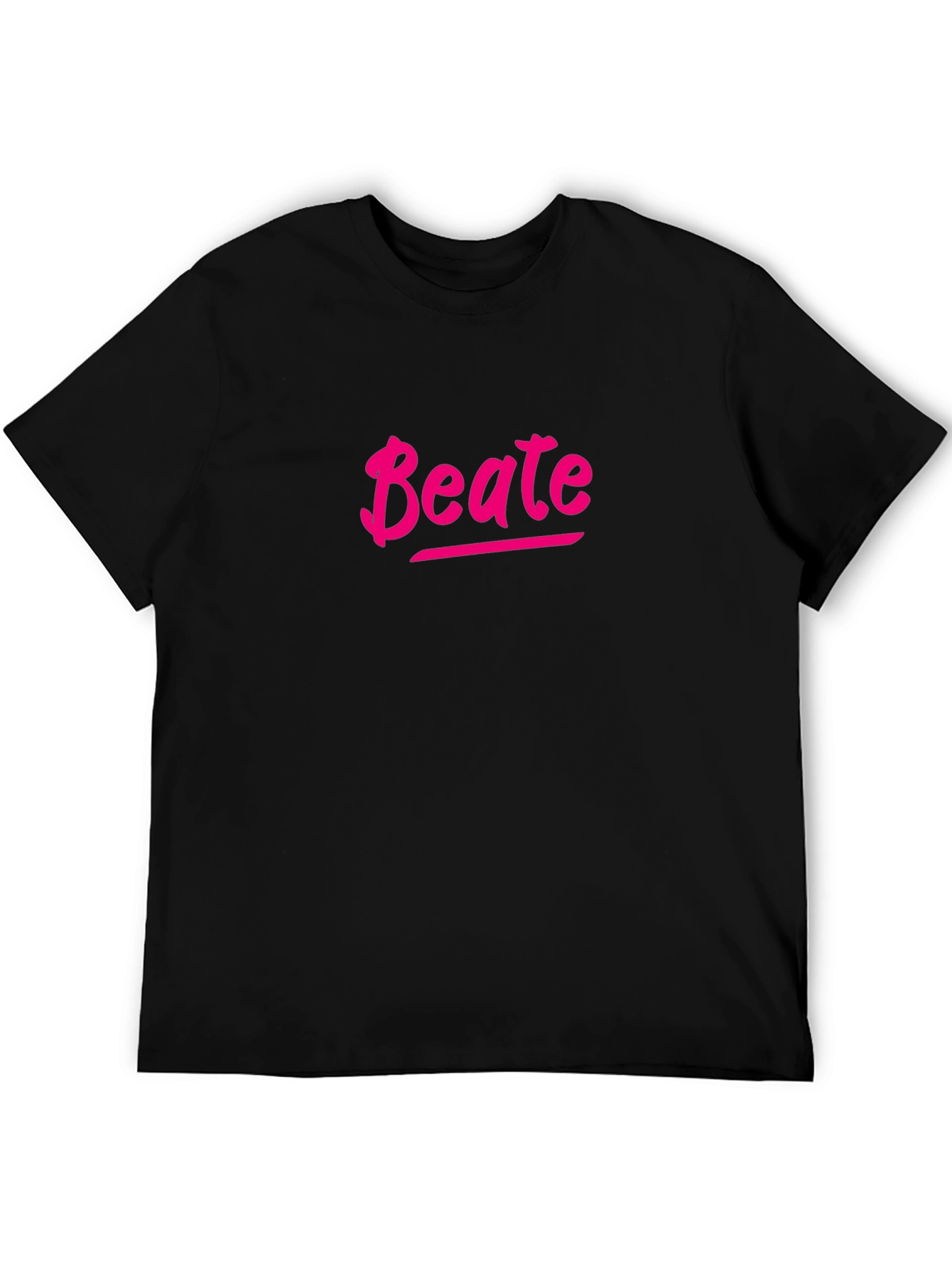 Black Beate Graphic Tee - Trendy Personalized T-Shirt view 5