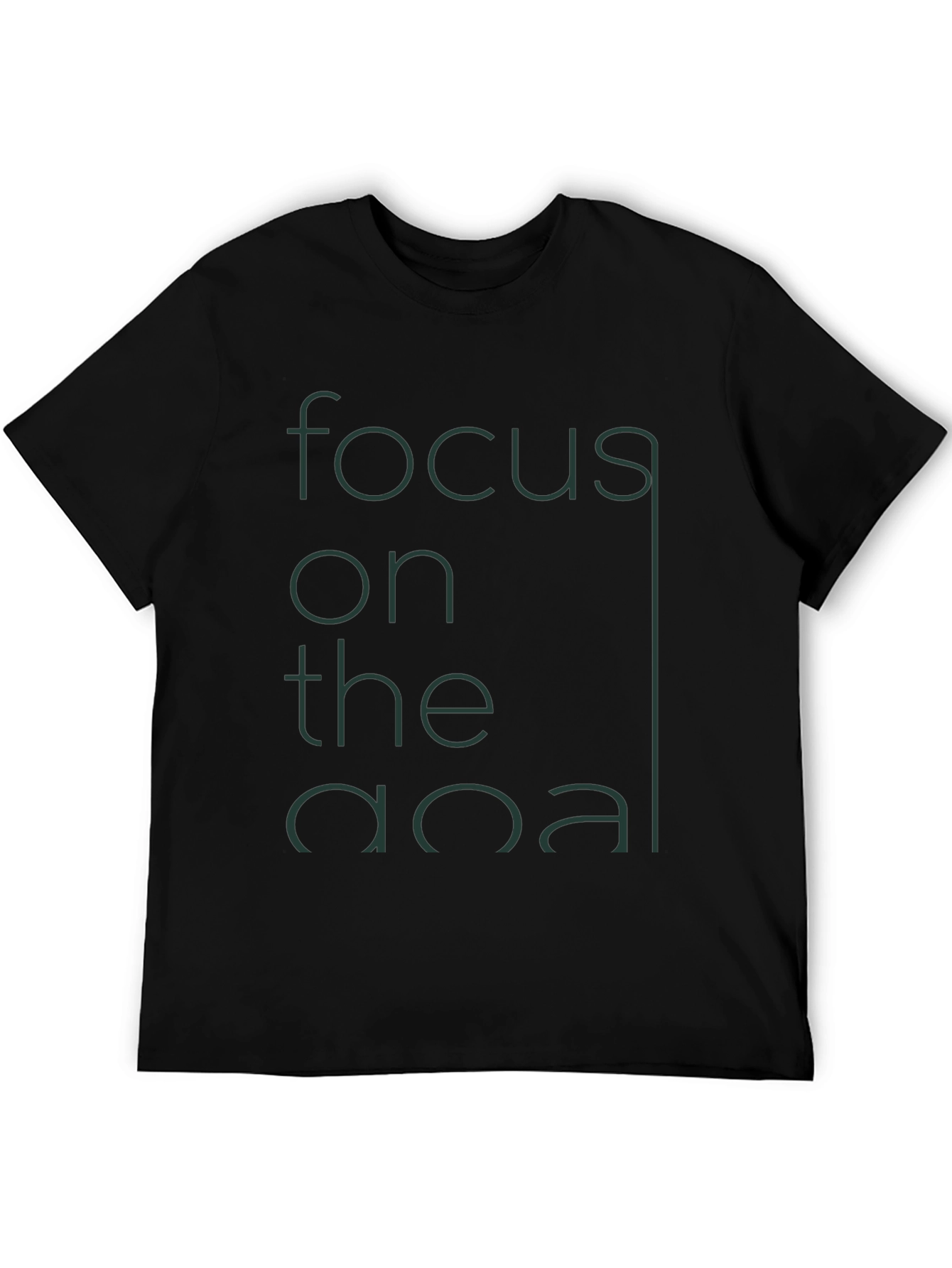 Black Focus on the Goal Graphic T-Shirt view 5